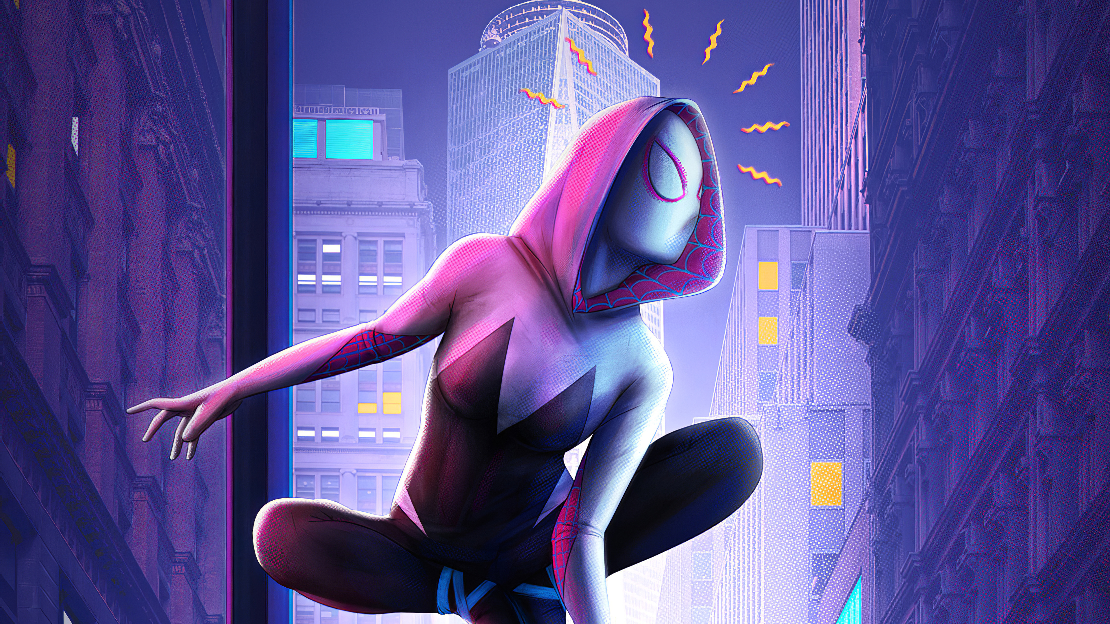 Ultra HD wallpaper, Gwen Stacy's portrait, Stunning artwork, Vivid colors, 3840x2160 4K Desktop