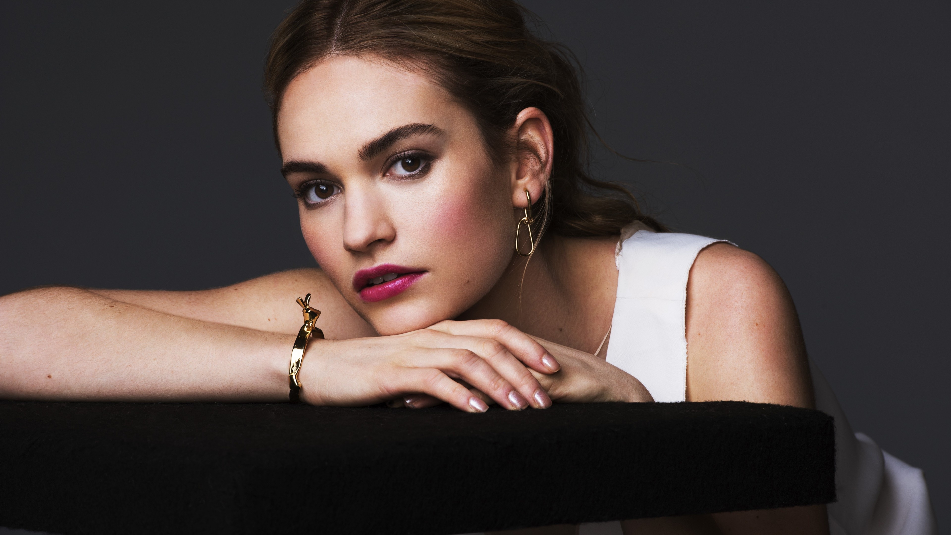 Lily James, 8K photo, Celebrities 14066, 3840x2160 4K Desktop