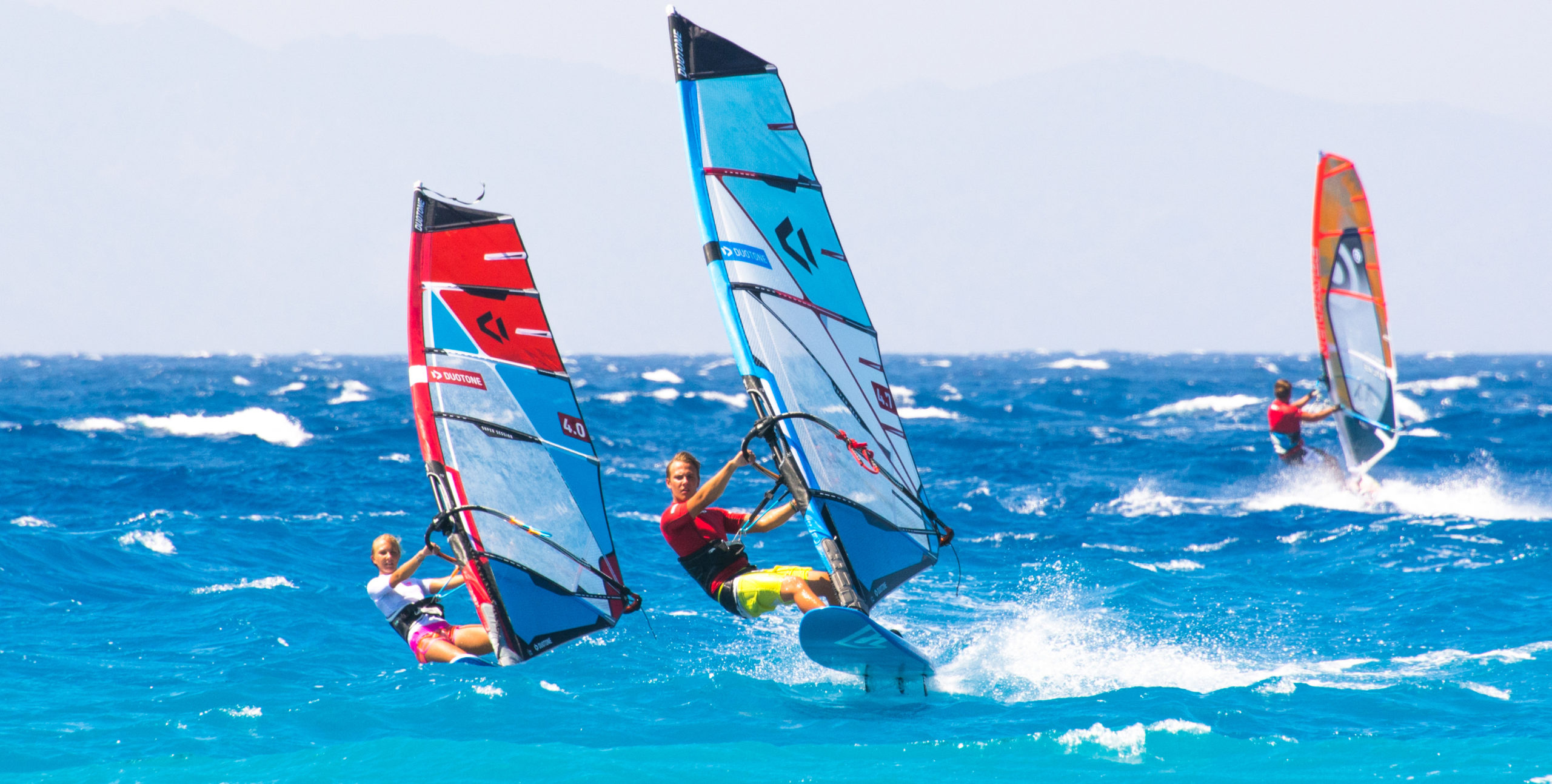 Rhodos windsurfing holiday, Greece's waters, Procenter experience, Ultimate windsurfing getaway, 2560x1300 HD Desktop