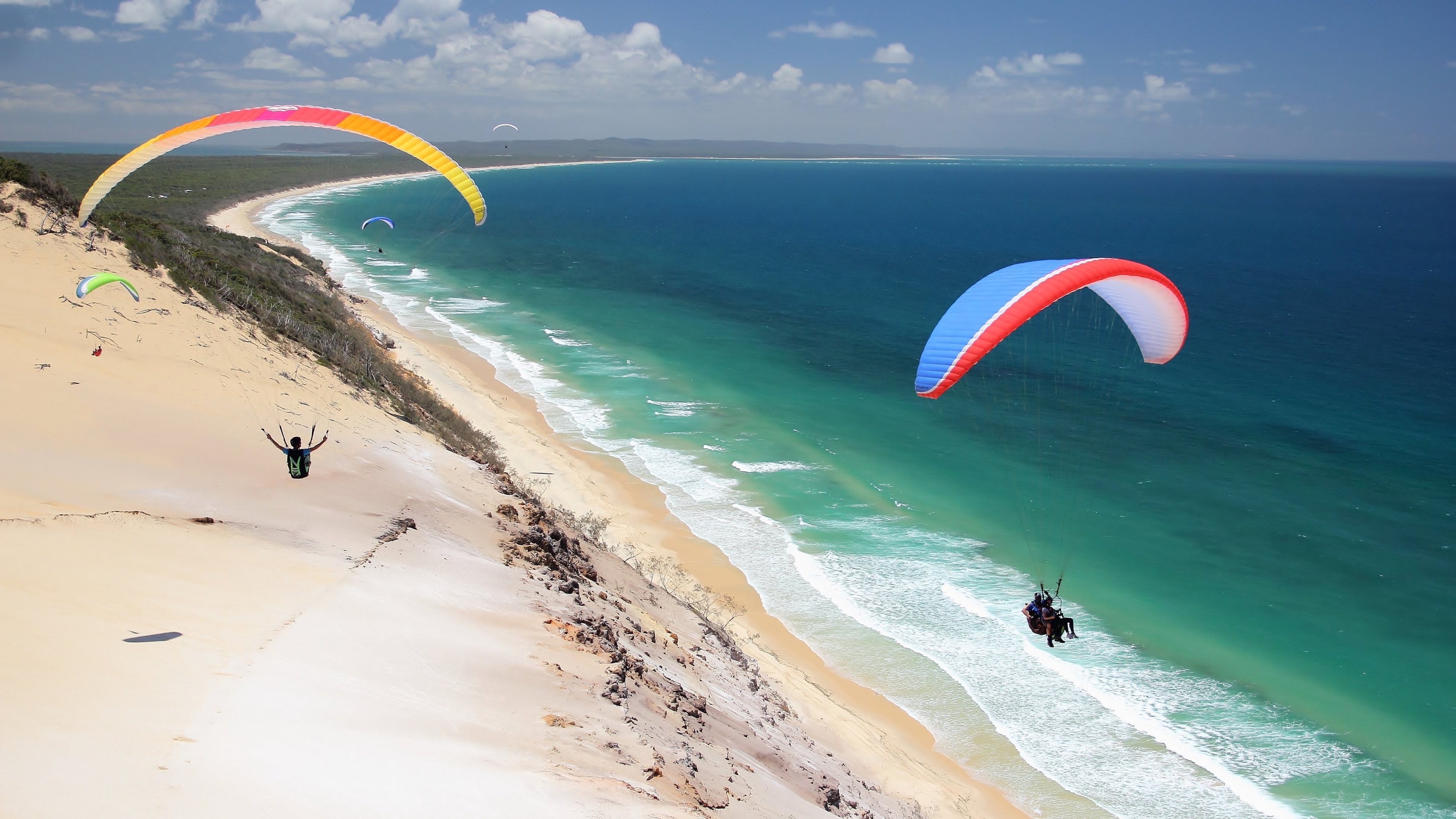 Paragliding sport, 4K ultra HD, High quality walls, Skyward soar, 3840x2160 4K Desktop