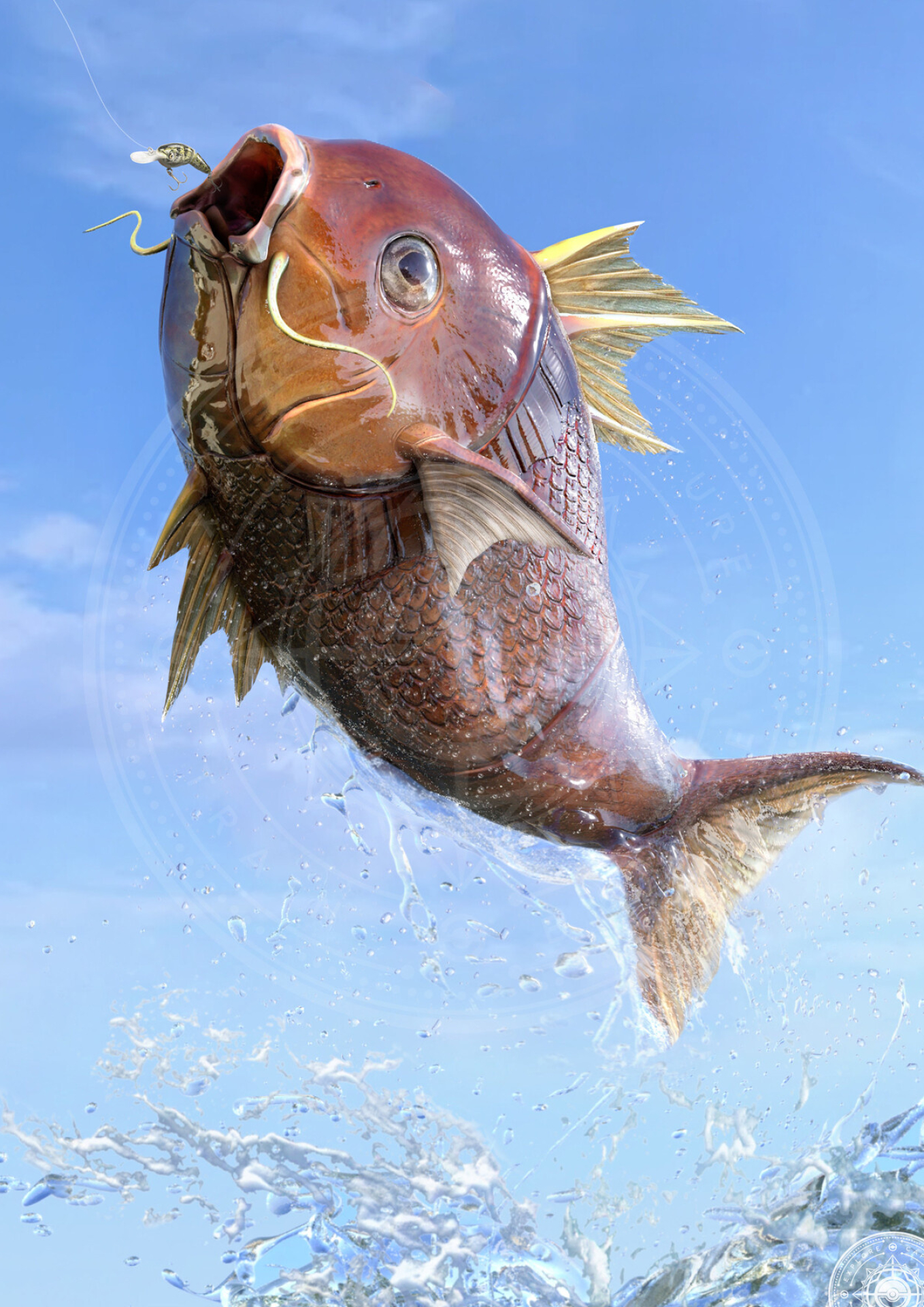 Joshua Dunlop Art, Creative Magikarp design, Concept art, Innovative visuals, 1360x1920 HD Phone