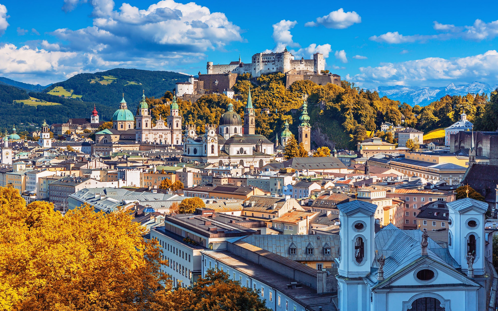 Hohensalzburg Fortress, Festungsberg Salzburg, High Salzburg Fortress, Cityscape, 1920x1200 HD Desktop