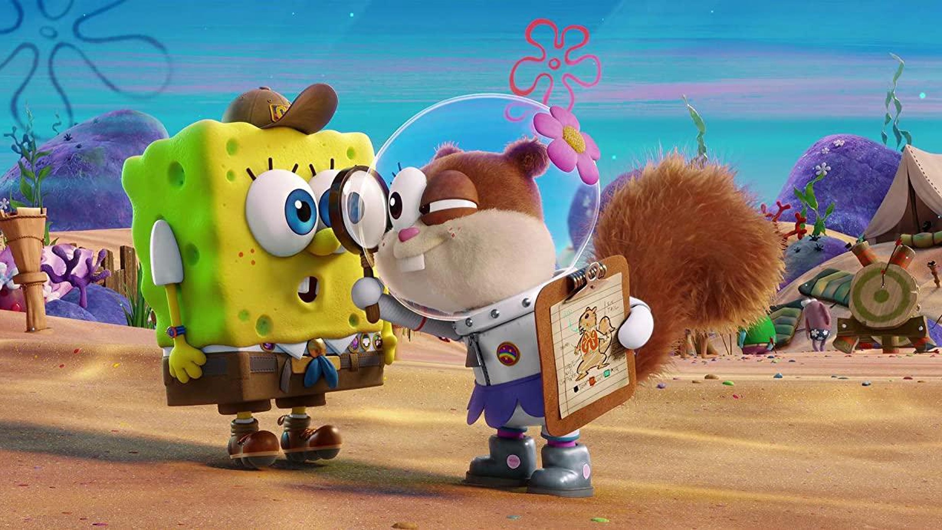 The SpongeBob Movie, Animated adventure, Run for your life, Bikini Bottom, 1920x1080 Full HD Desktop