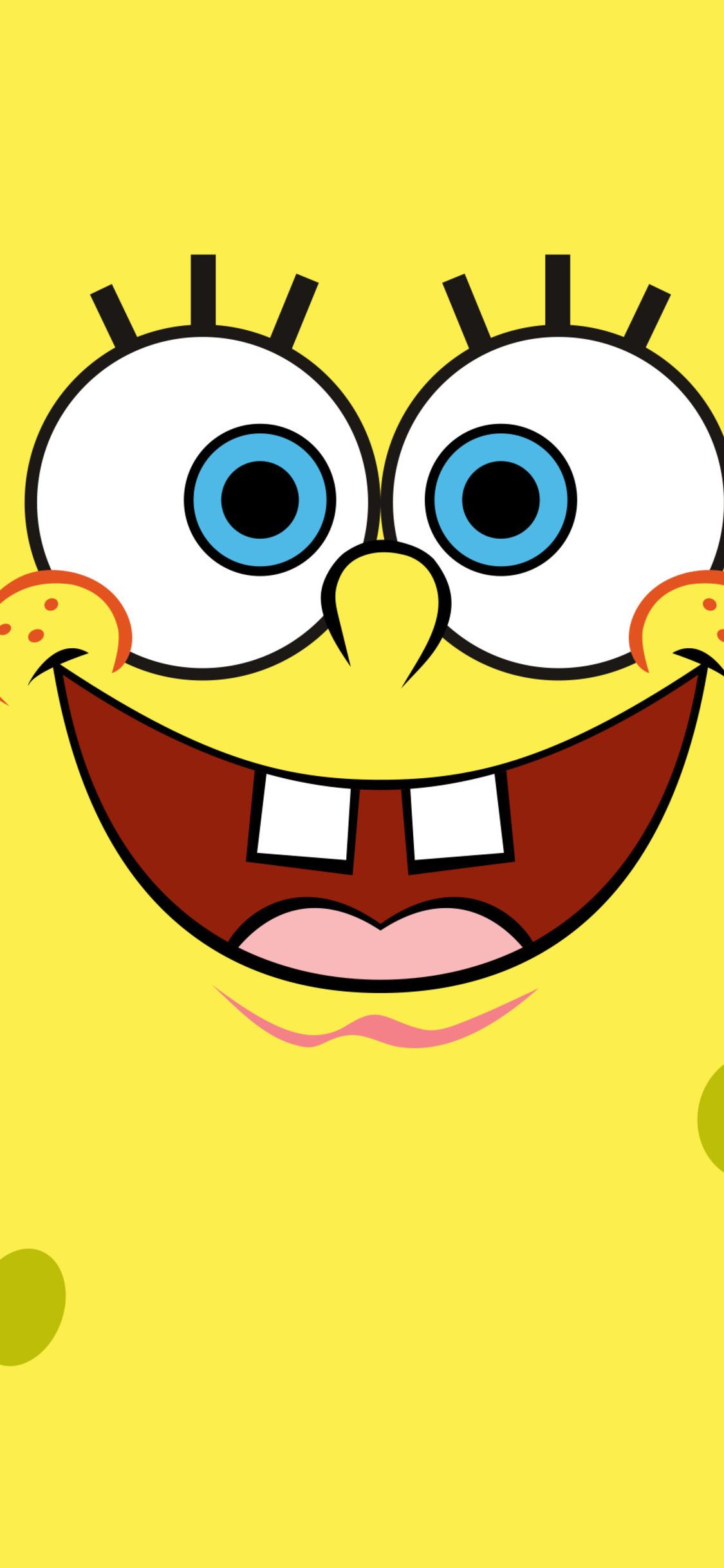 SpongeBob SquarePants, Minimalist design, iPhone wallpapers, HD images, 1130x2440 HD Phone