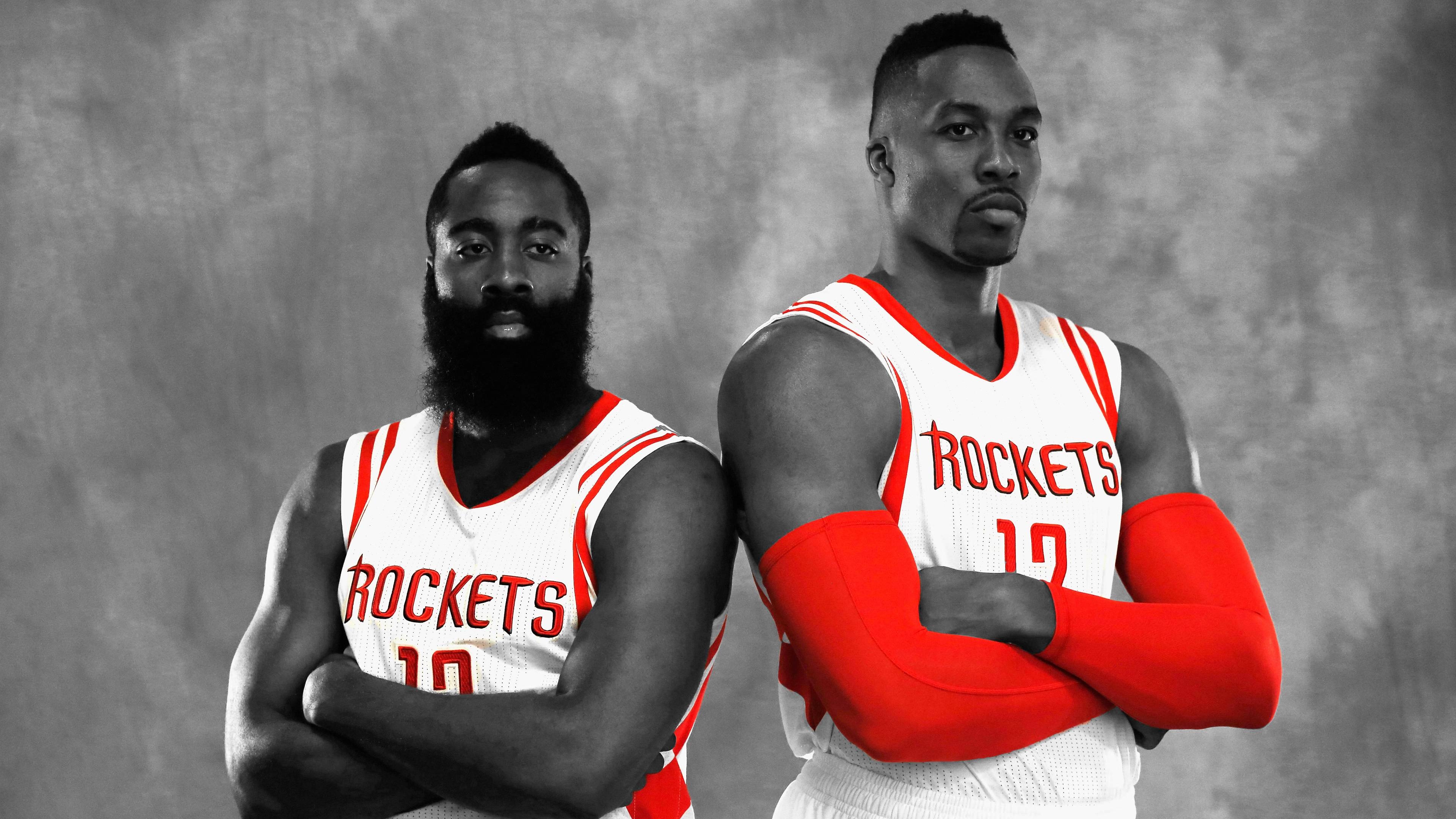 Dwight Howard and James Harden, Houston Rockets Wallpaper, 3840x2160 4K Desktop