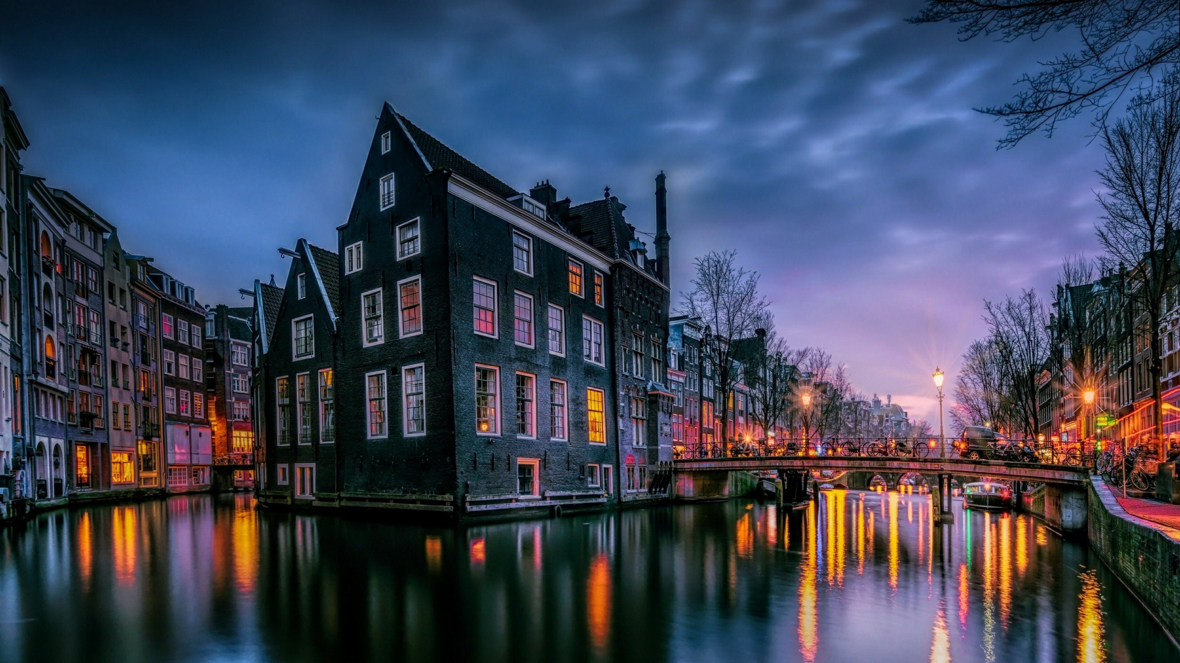 Amsterdam 4K wallpapers, High-resolution images, Stunning views, Dutch capital, 3840x2160 4K Desktop