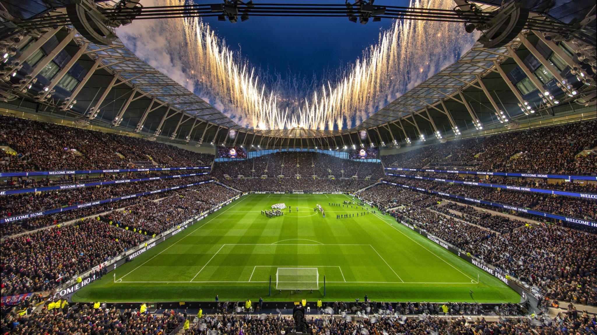 Tottenham Hotspur Stadium, 4k shot, Stadium RCOYS, Sports, 2050x1160 HD Desktop