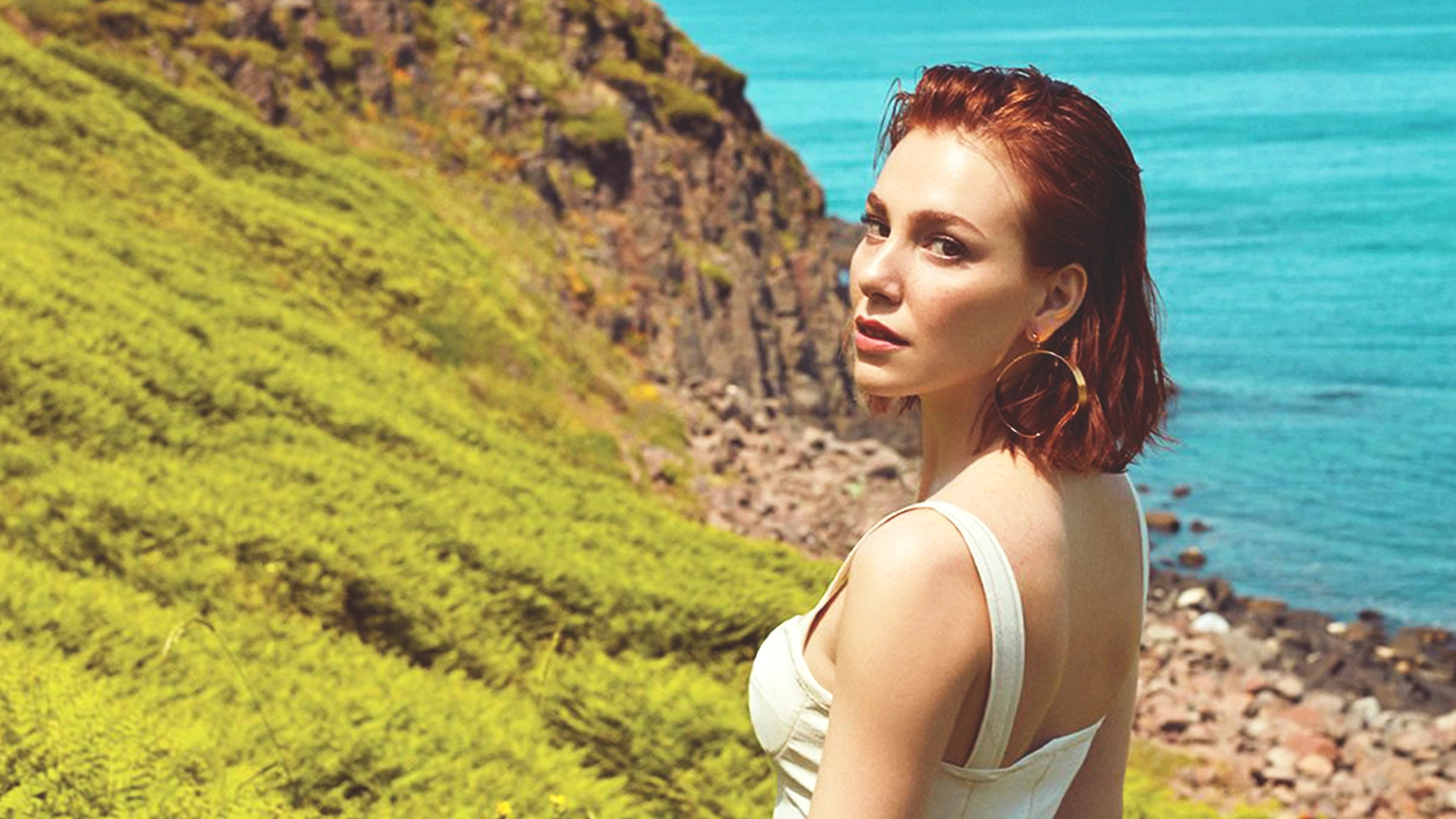 Elcin Sangu, Turkish fashion, 1920x1080 Full HD Desktop