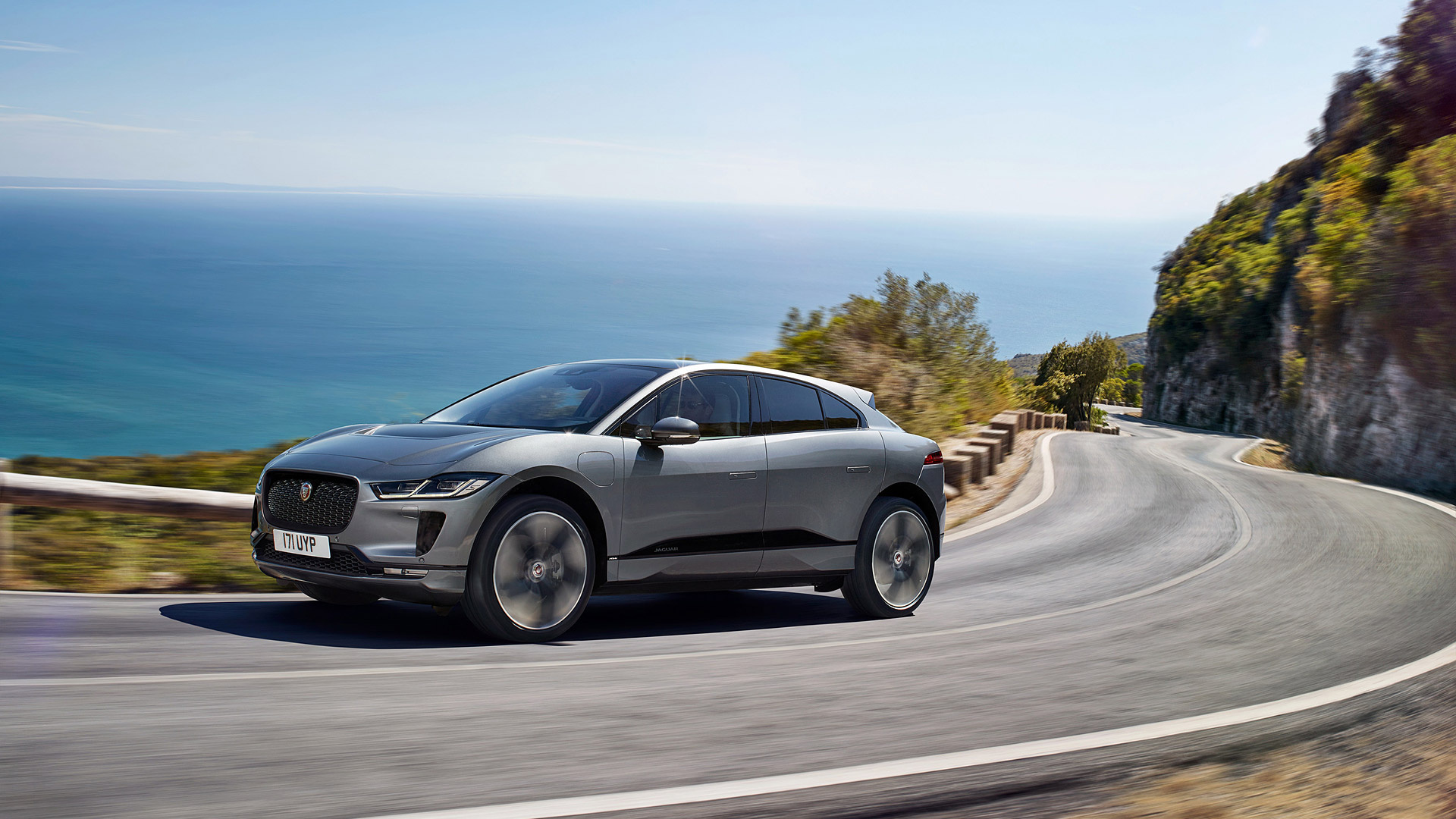 Jaguar I-PACE, Stylish electric car, Cutting-edge technology, Efficient performance, 1920x1080 Full HD Desktop