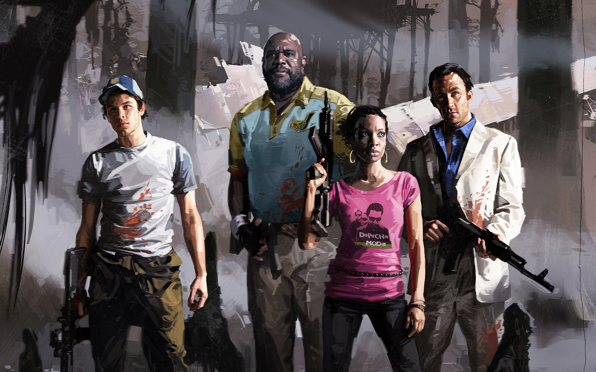 L4D (Gaming), Left 4 Dead, Zombie shooter, Cooperative gameplay, 1920x1200 HD Desktop