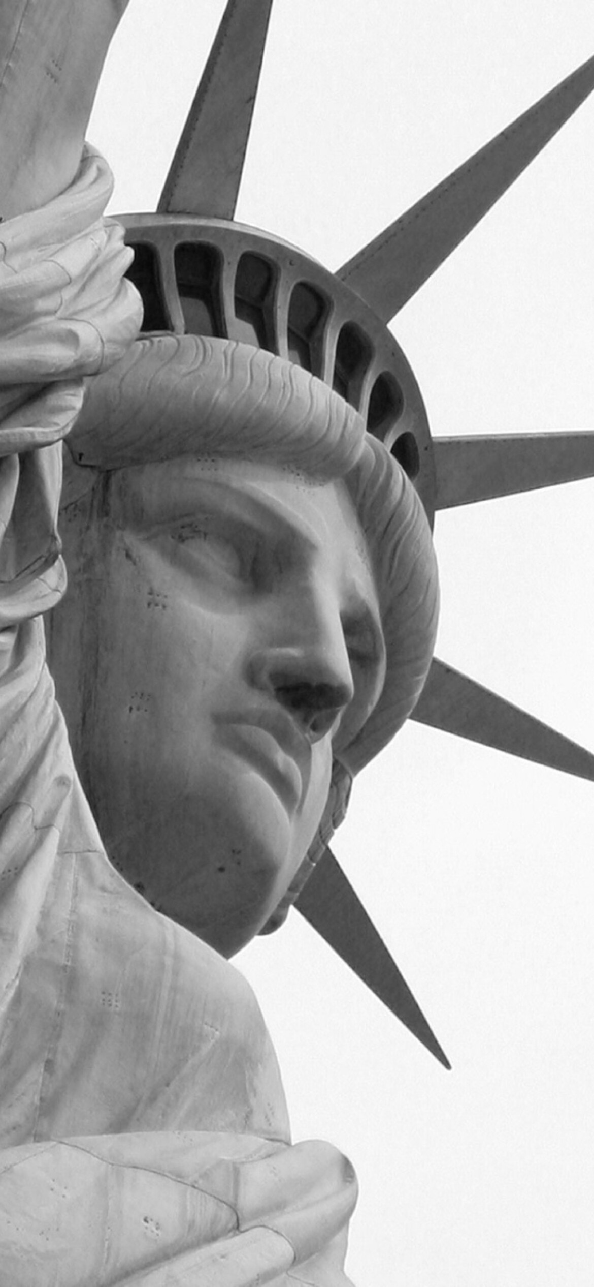 Close-up, Statue of Liberty Wallpaper, 1170x2540 HD Phone