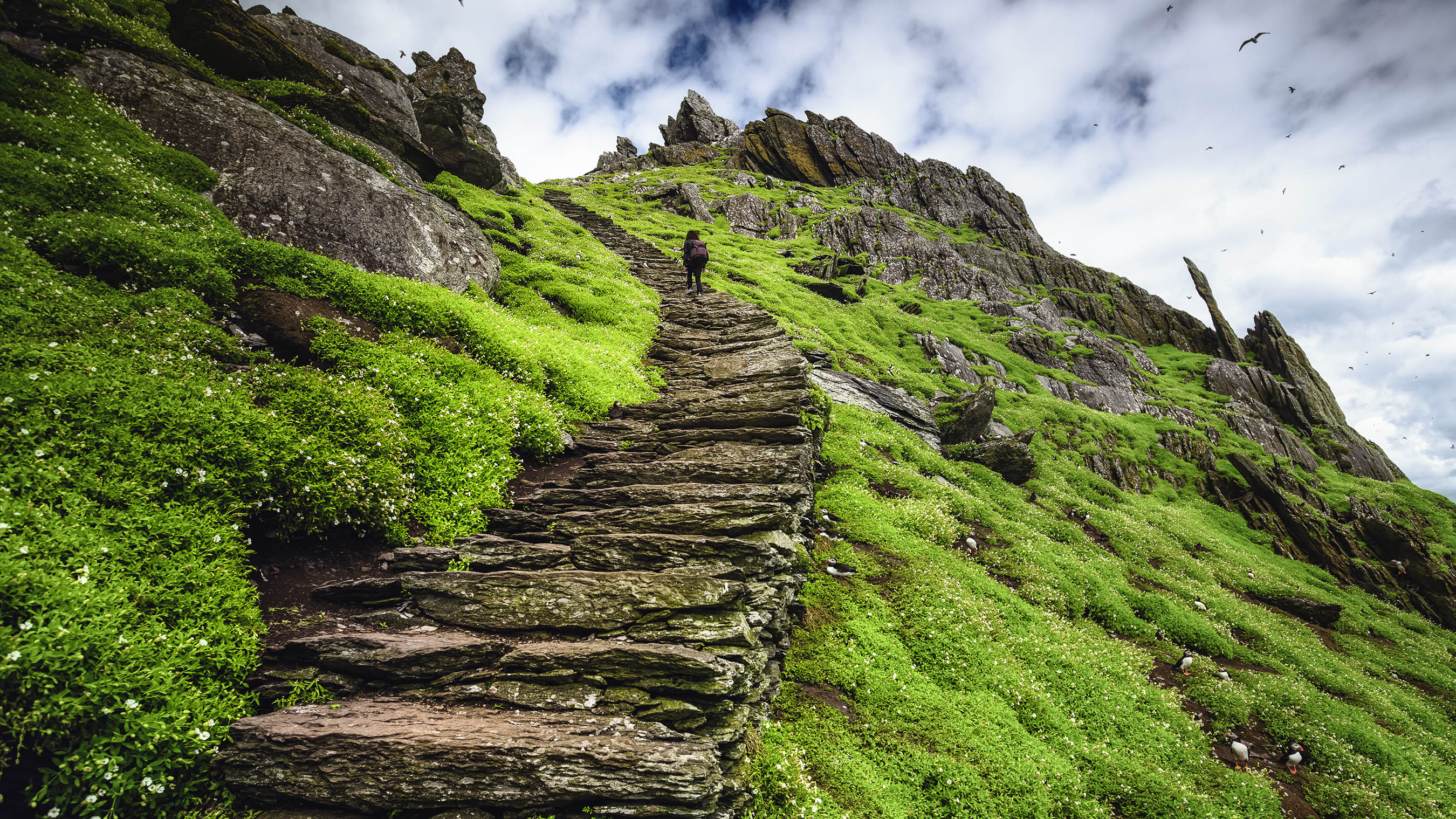 Skellig Michael, Ireland, Travels, star wars the force awakens, 2700x1520 HD Desktop