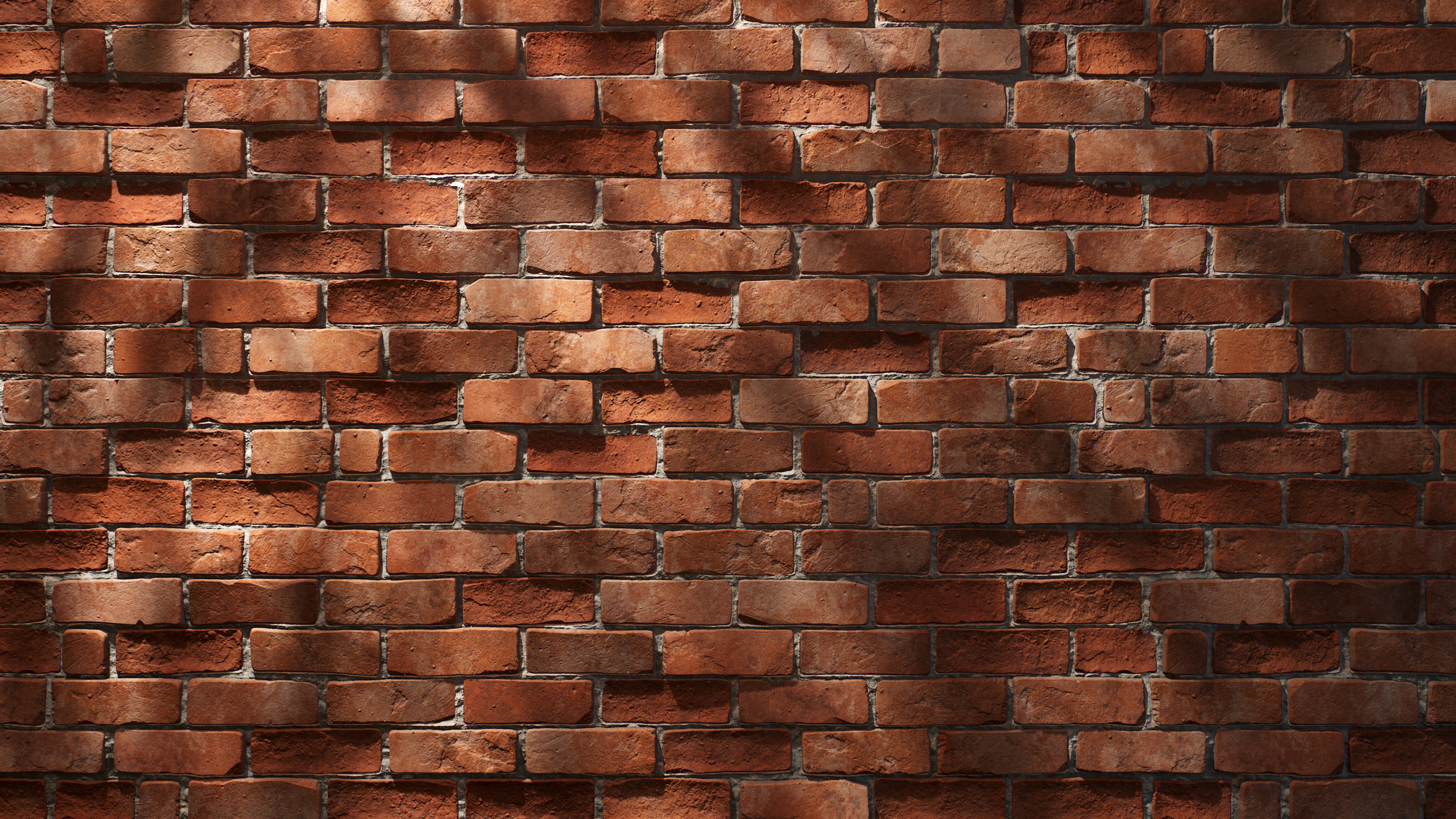 Damaged red brick, Substance designer, Artistic creation, Textured impact, 3840x2160 4K Desktop