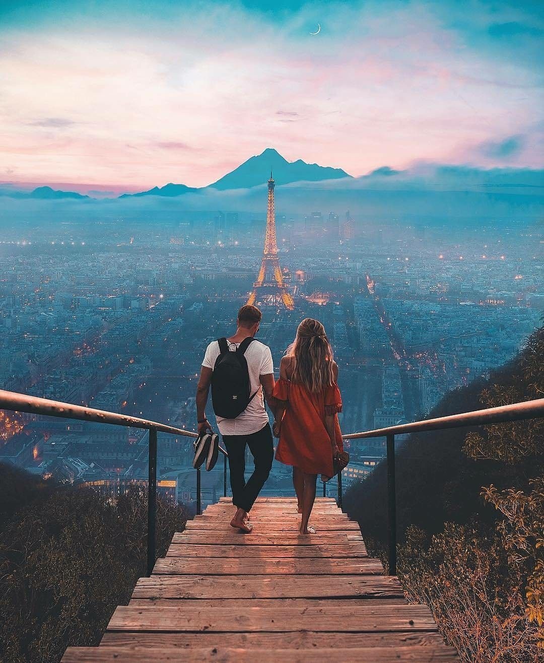 Paris, Travel Couple Wallpaper, 1080x1320 HD Phone