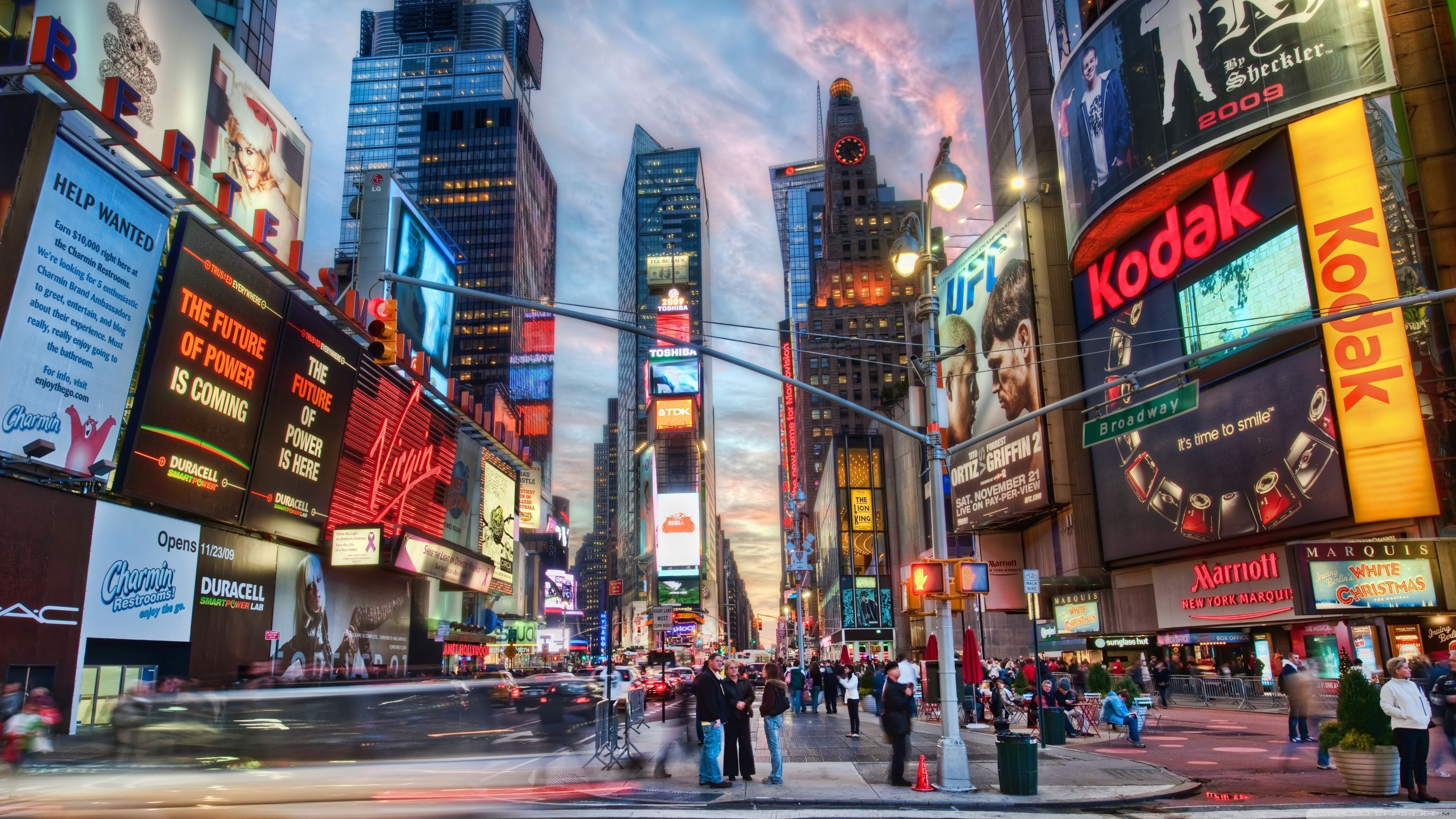 Times Square, Broadway Wallpaper, 3840x2160 4K Desktop