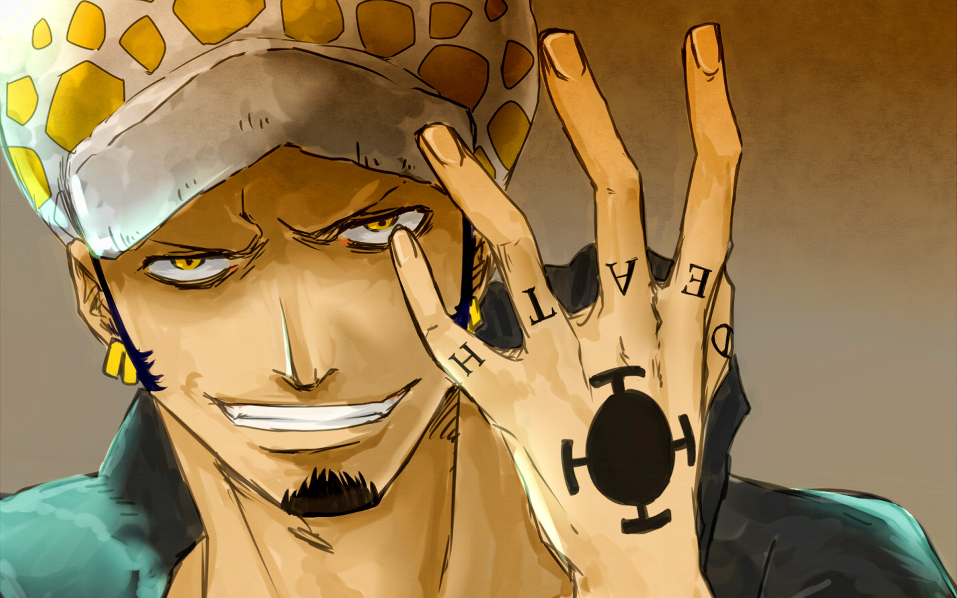 Trafalgar Law, Grunge art, One Piece artwork, Desktop background, 1920x1200 HD Desktop