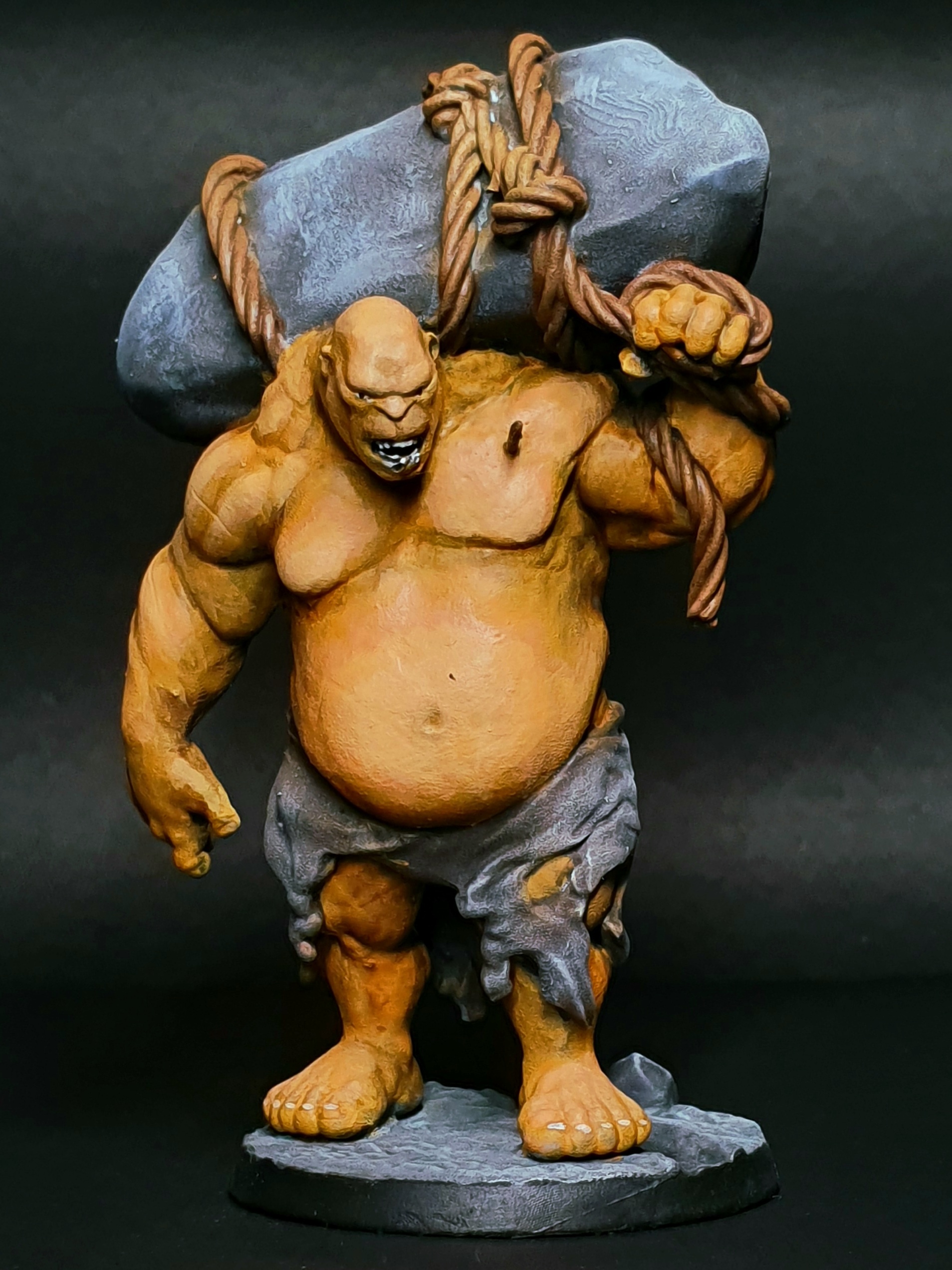 Ogre tabletop miniature, Pre-supported download, Yasashii Kyojin Studio, Detailed craftsmanship, 1910x2550 HD Phone