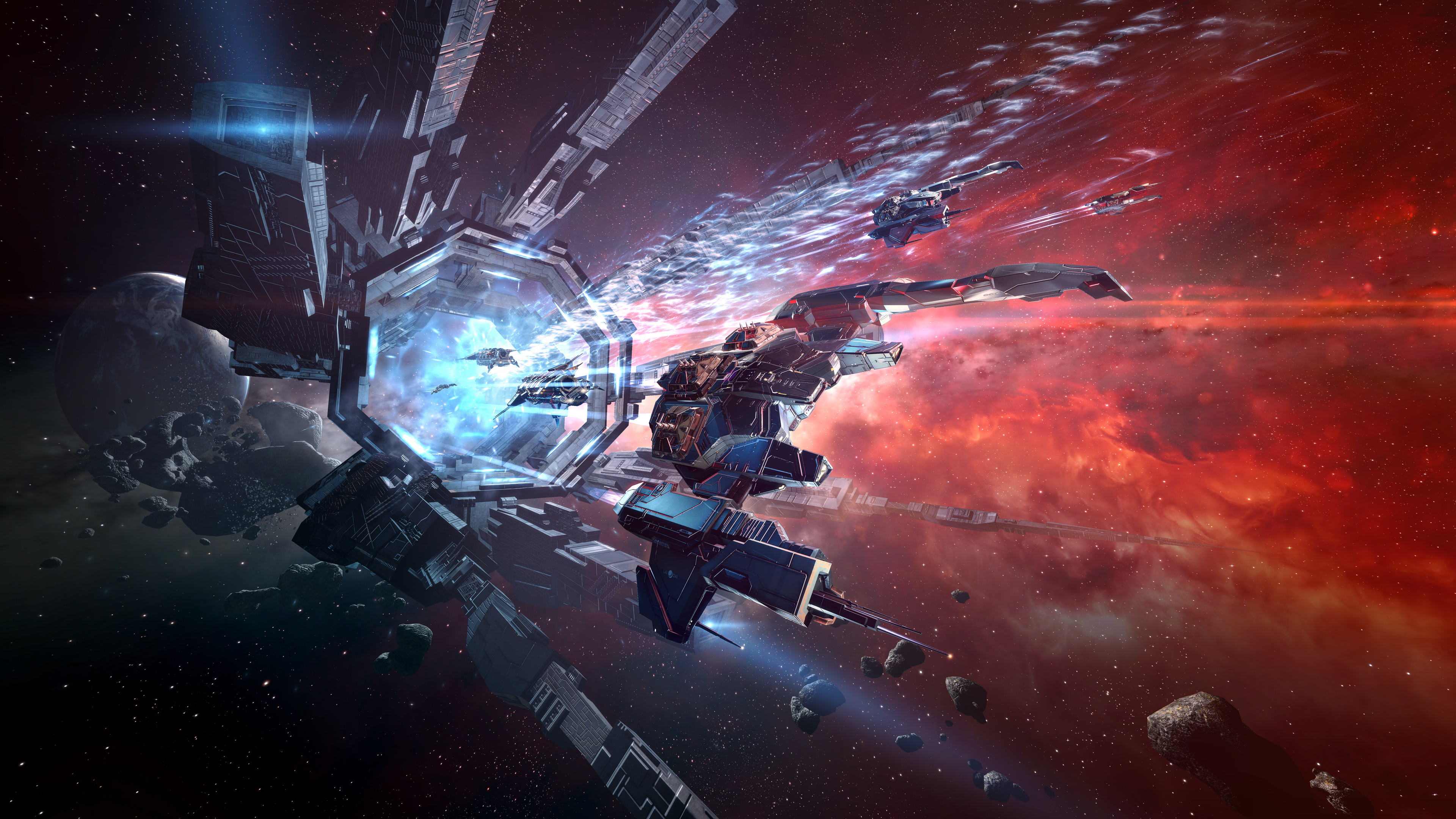 Warp Gate, EVE Online Wallpaper, 3840x2160 4K Desktop