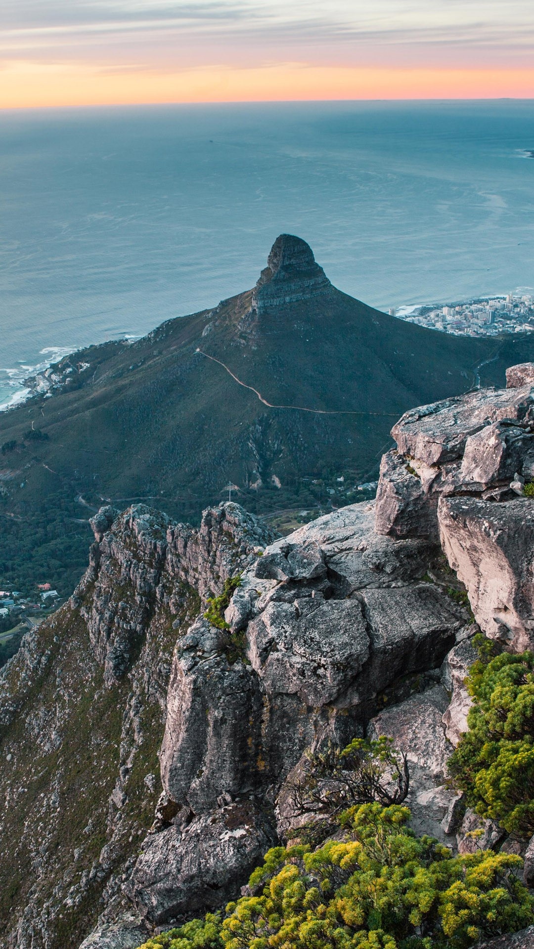 Aerial View of Lions Head, Cape Town, 1080x1920 Full HD Phone