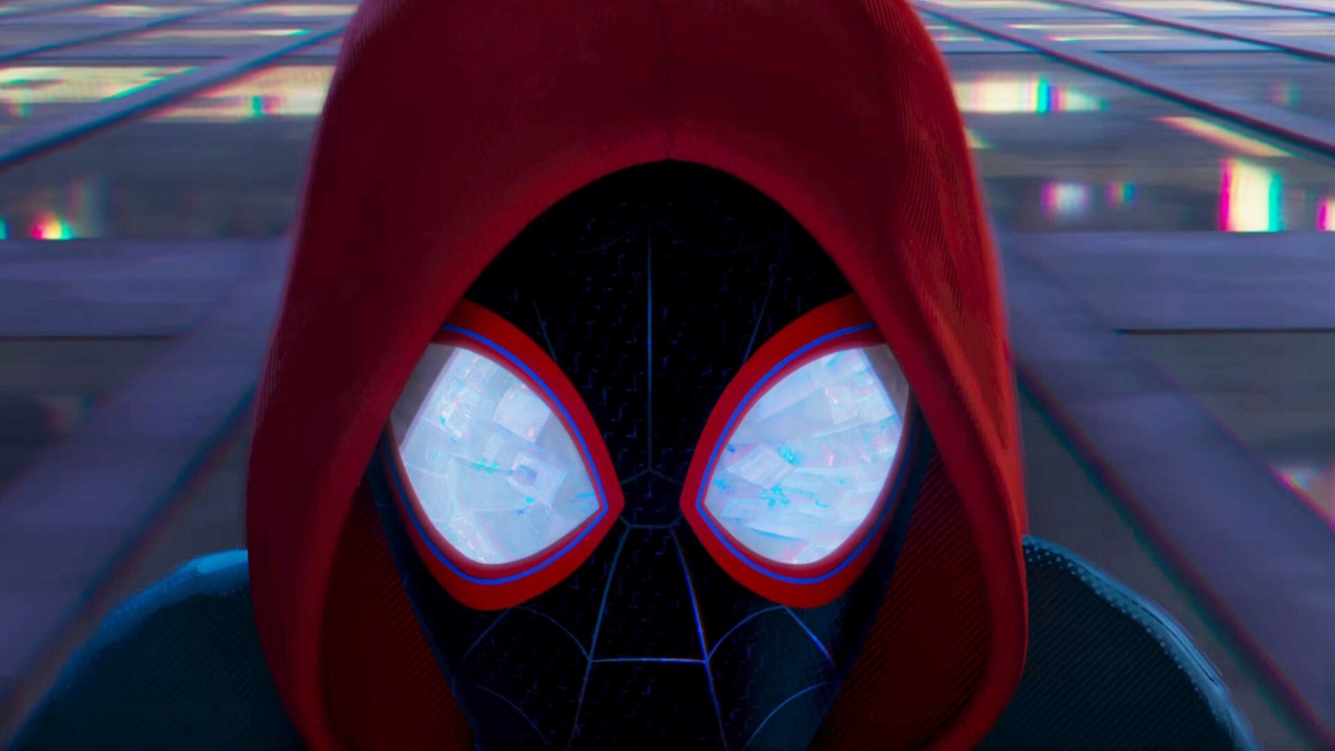 Wallpaper Spider-Man: Into the Spider-Verse, 4K movie, Epic scenes, Action-packed adventure, 1920x1080 Full HD Desktop