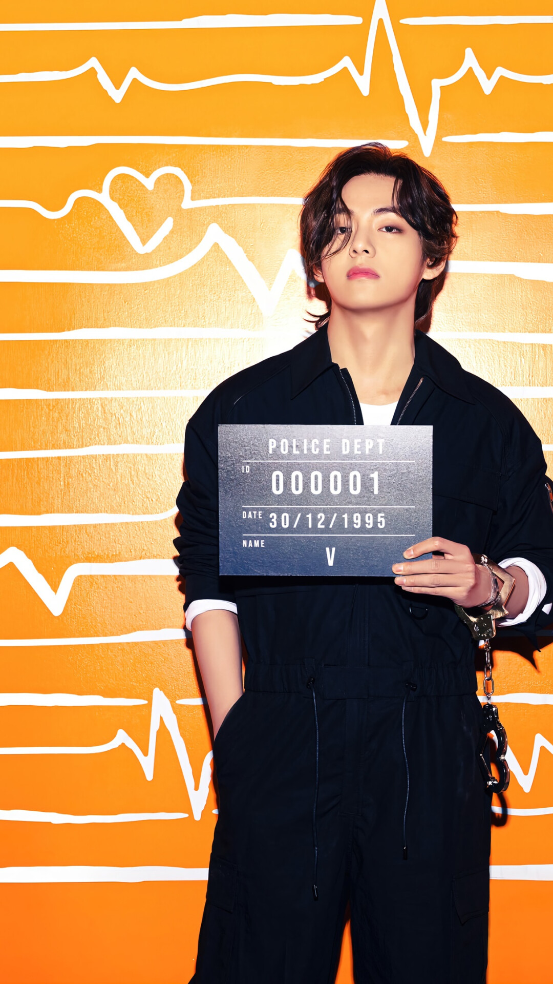 BTS, K-pop V Mugshot wallpaper, Trendy aesthetics, Stylish visual, 1080x1920 Full HD Phone