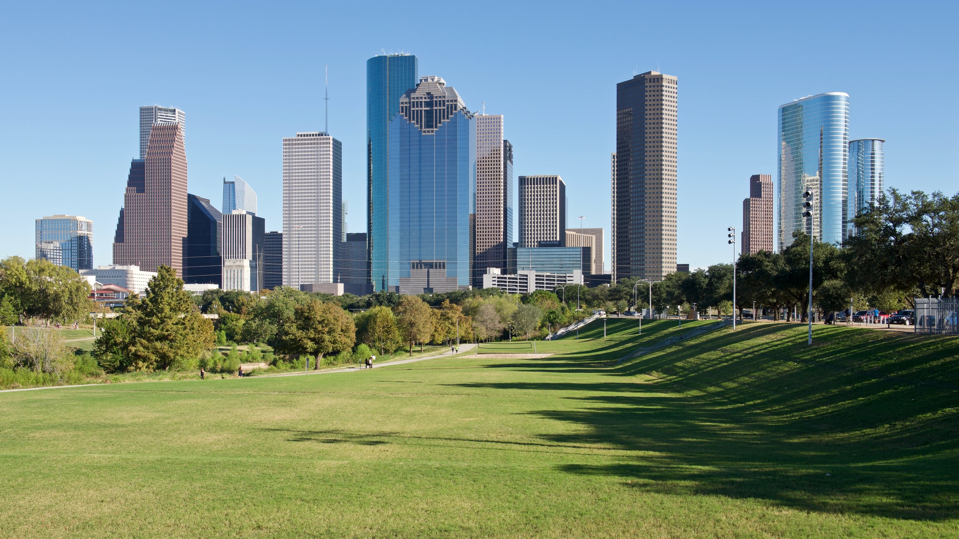 Skyscrapers, Houston Skyline Wallpaper, 3080x1730 HD Desktop