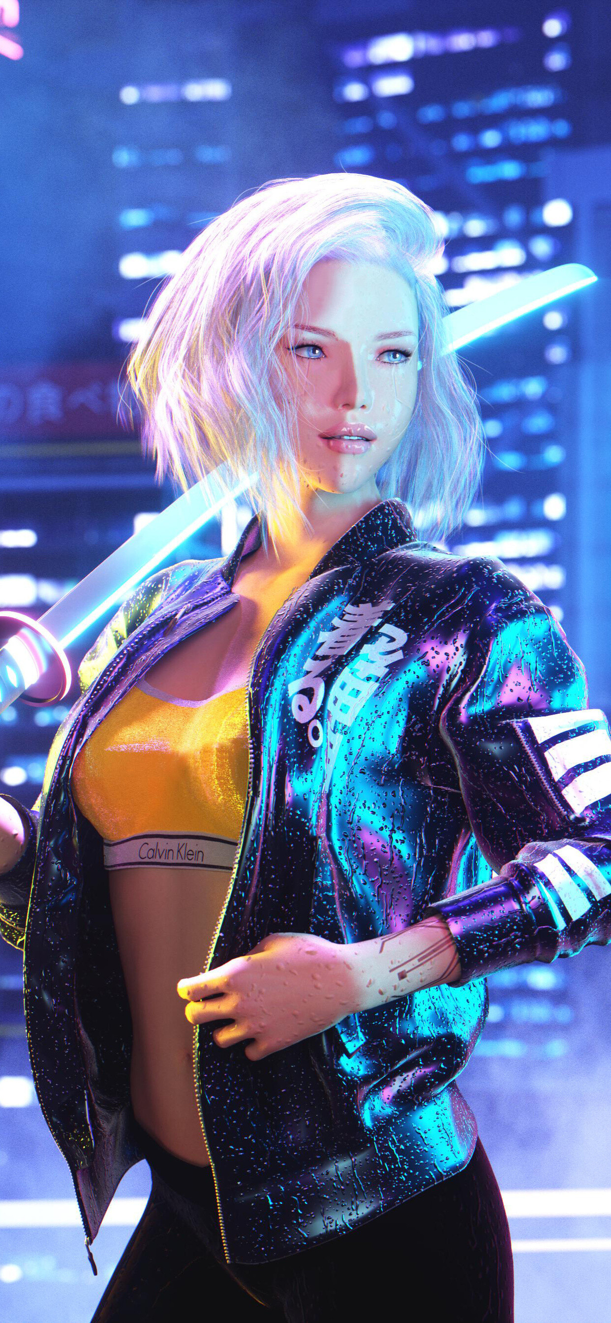 Cyberpunk 2077, Girl, 2020, iPhone XS Max, 1250x2690 HD Phone