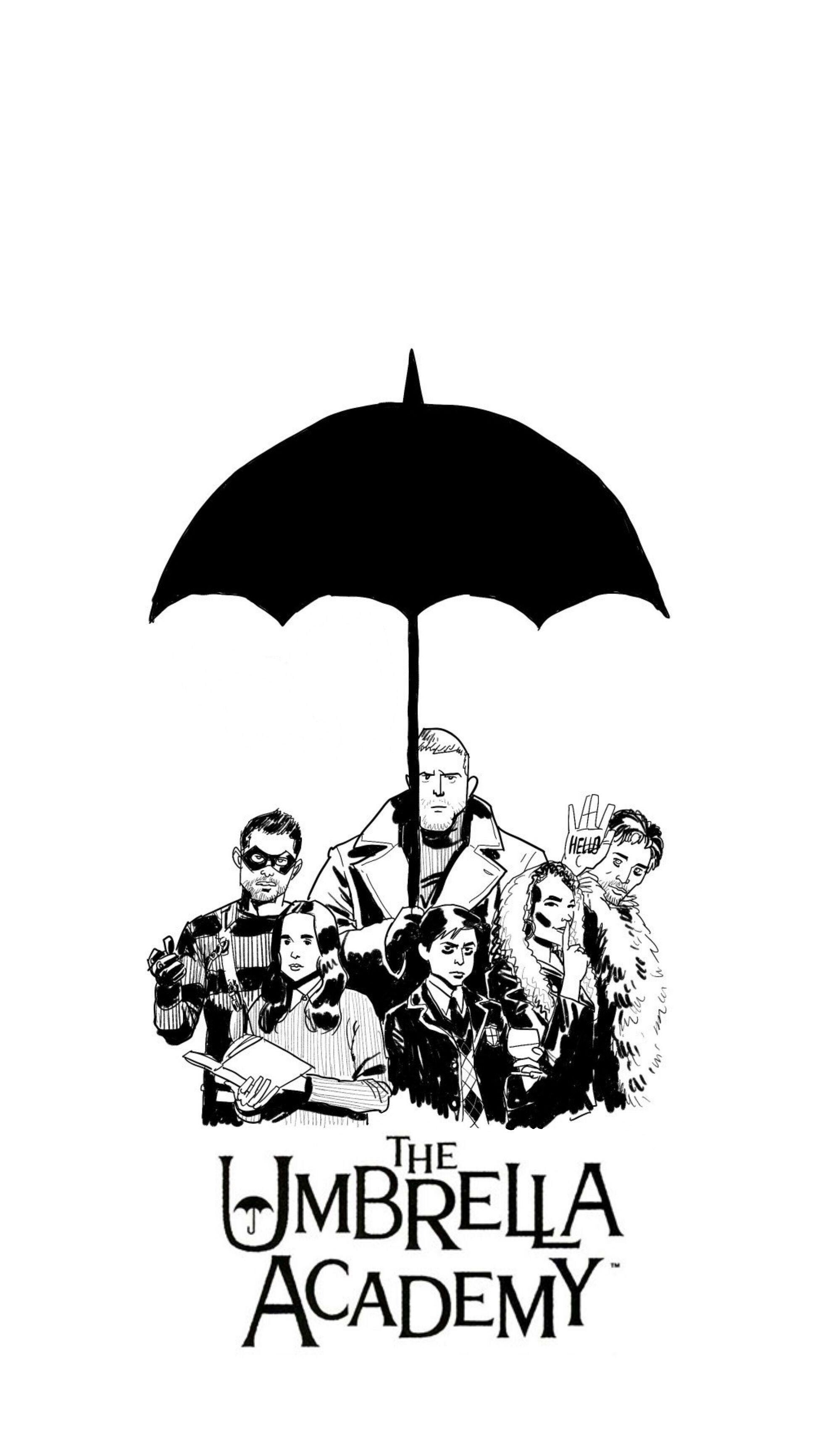 The Umbrella Academy, Android wallpapers, Eye-catching artwork, Fan-favorite series, 1950x3470 HD Phone