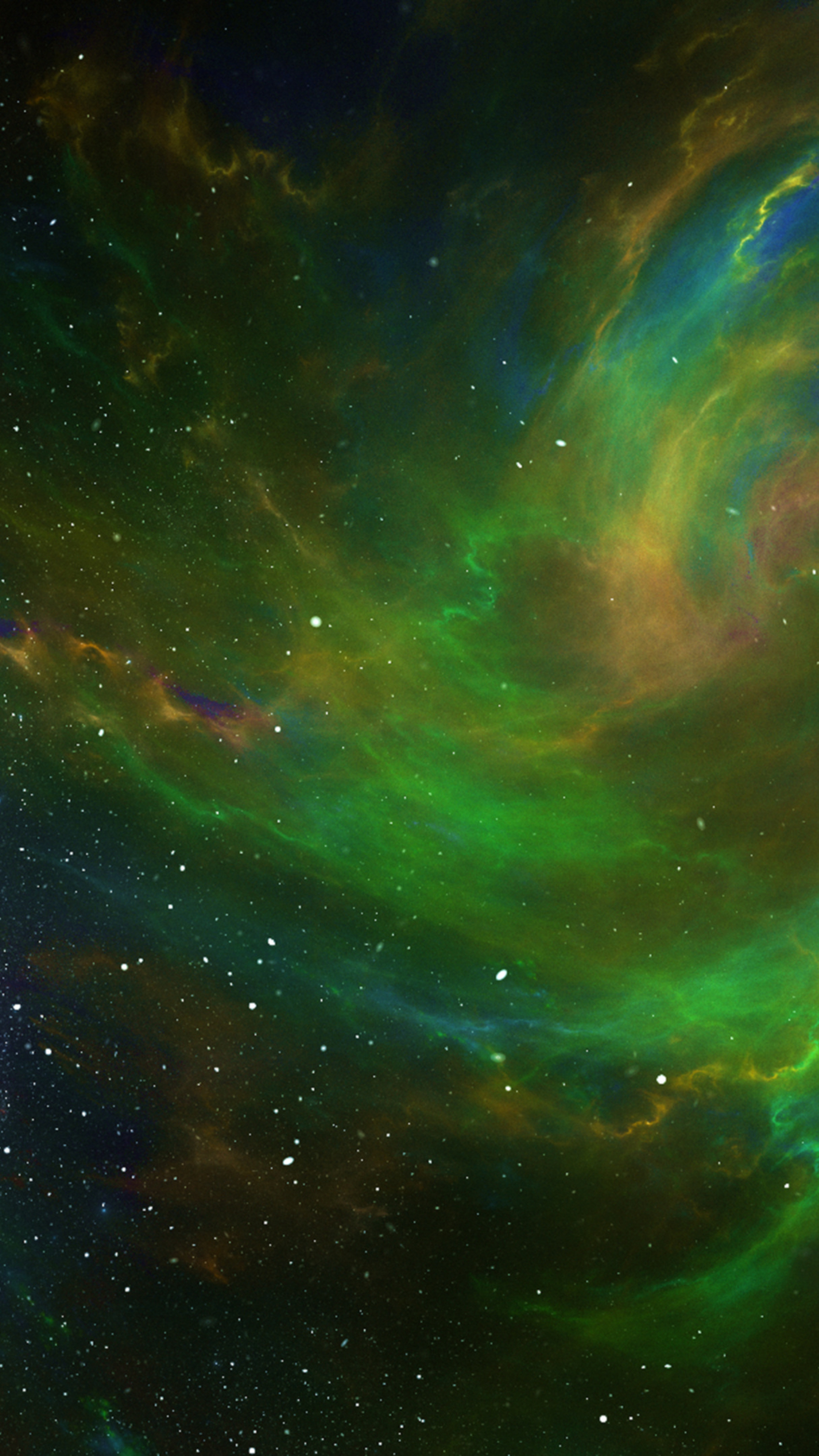 Green Nebula, Space currents, Sony Xperia X, Premium HD, 2160x3840 4K Phone