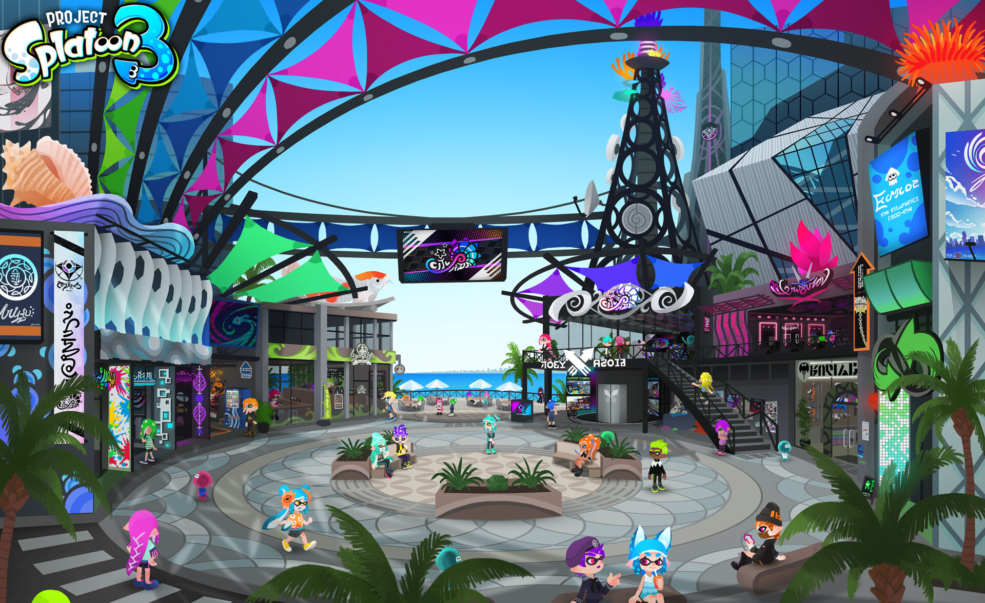 Inkopolis, Splatoon 3 Wallpaper, 1920x1180 HD Desktop