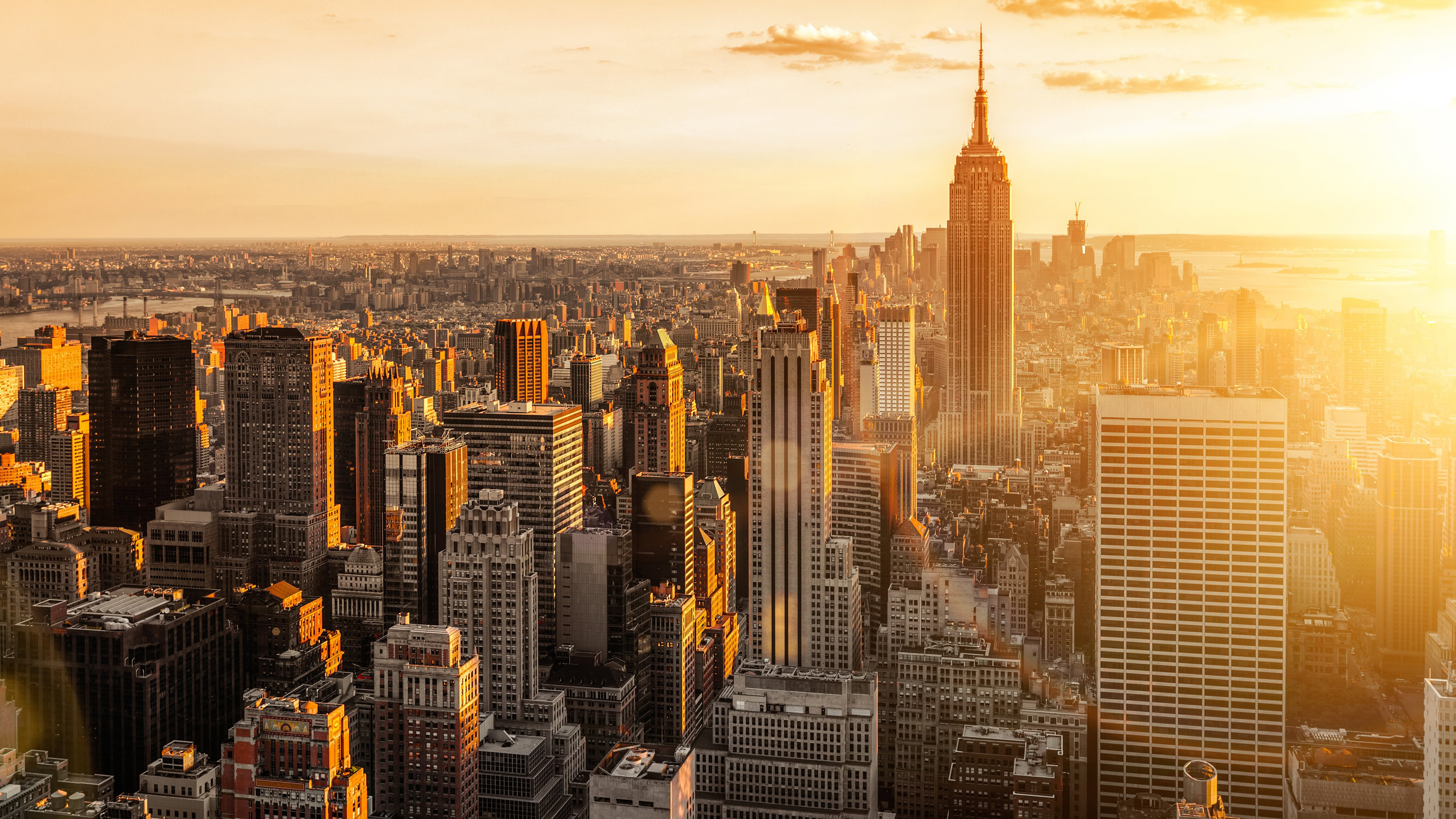 New York cityscape UHD 4K wallpaper, Skyline views, Urban beauty, City lights, 3840x2160 4K Desktop