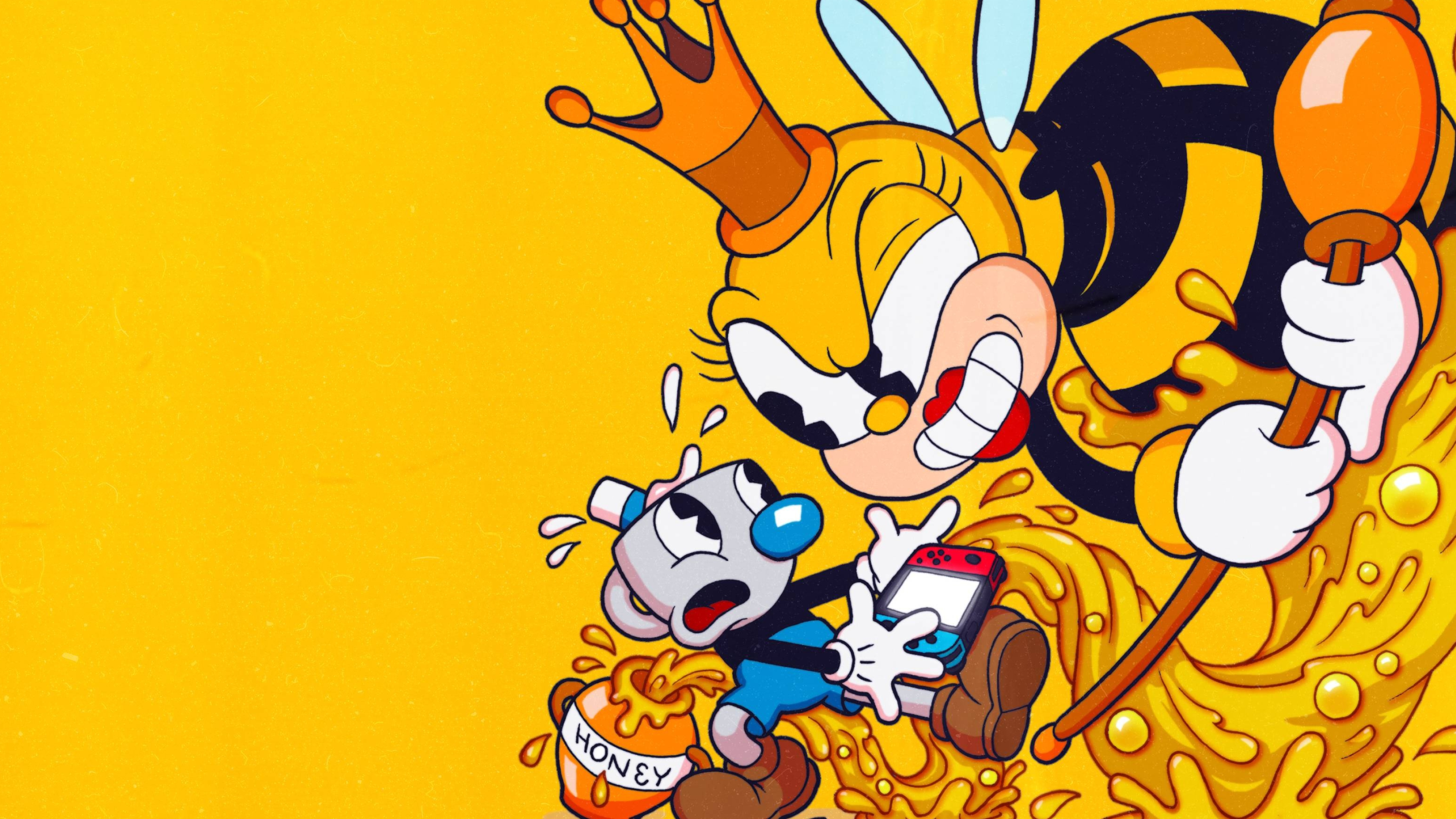 Rumor Honeybottoms and Mugman, The Cuphead Show! Wallpaper, 3840x2160 4K Desktop