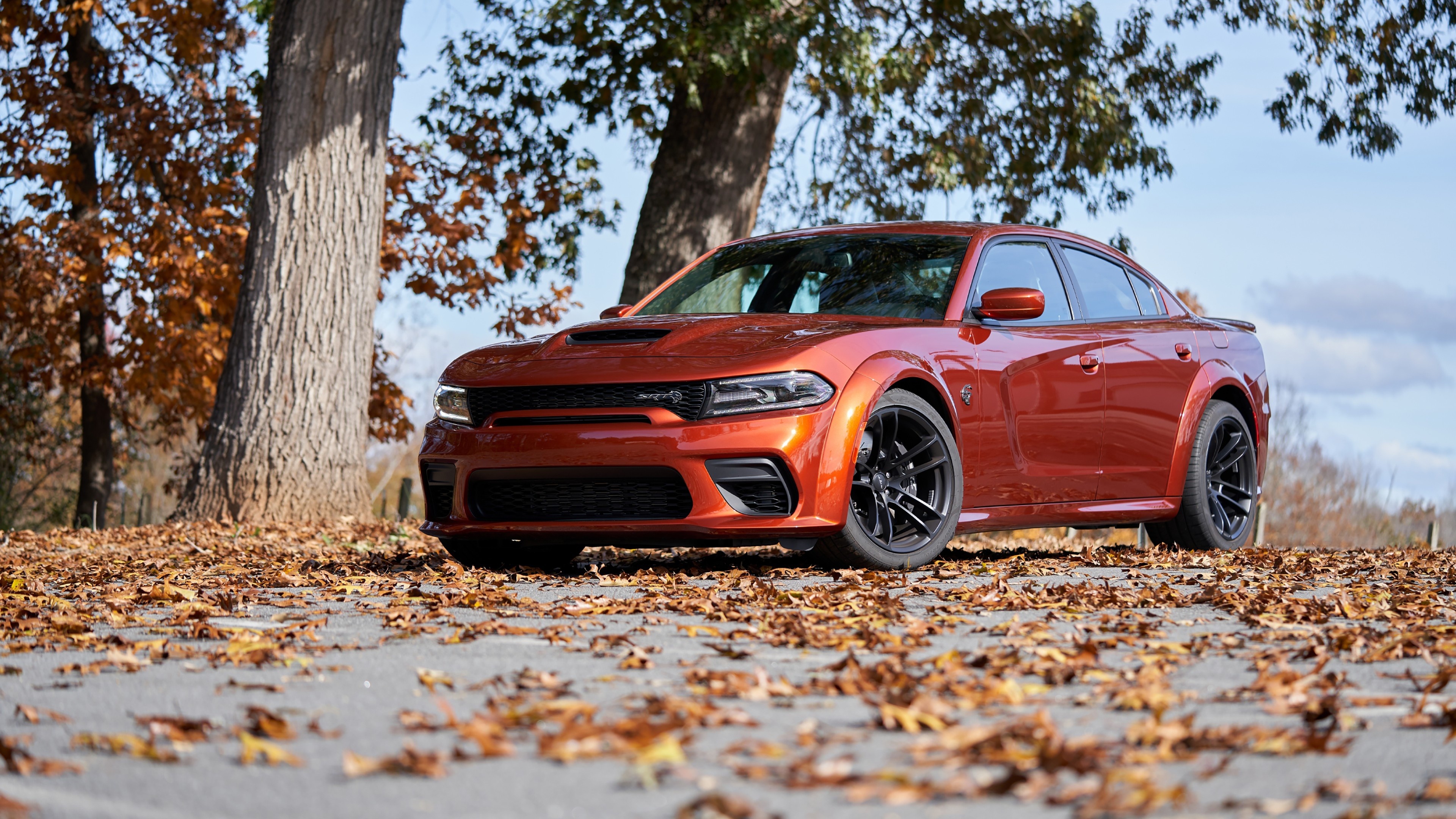 Leaf Fall, Dodge Charger Wallpaper, 3840x2160 4K Desktop