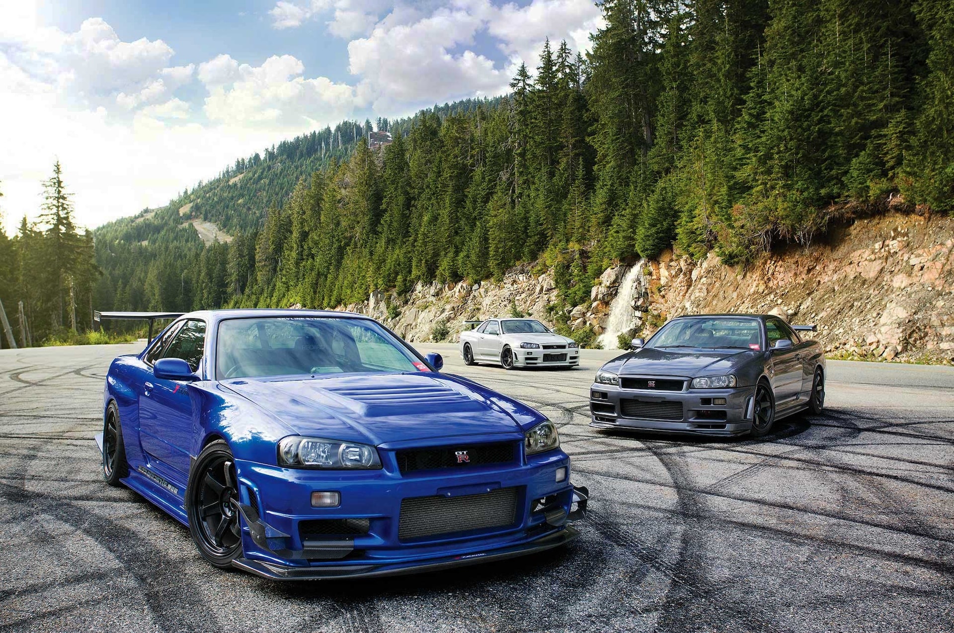 R34 Drift Marks, Skyline Car Wallpaper, 1920x1280 HD Desktop