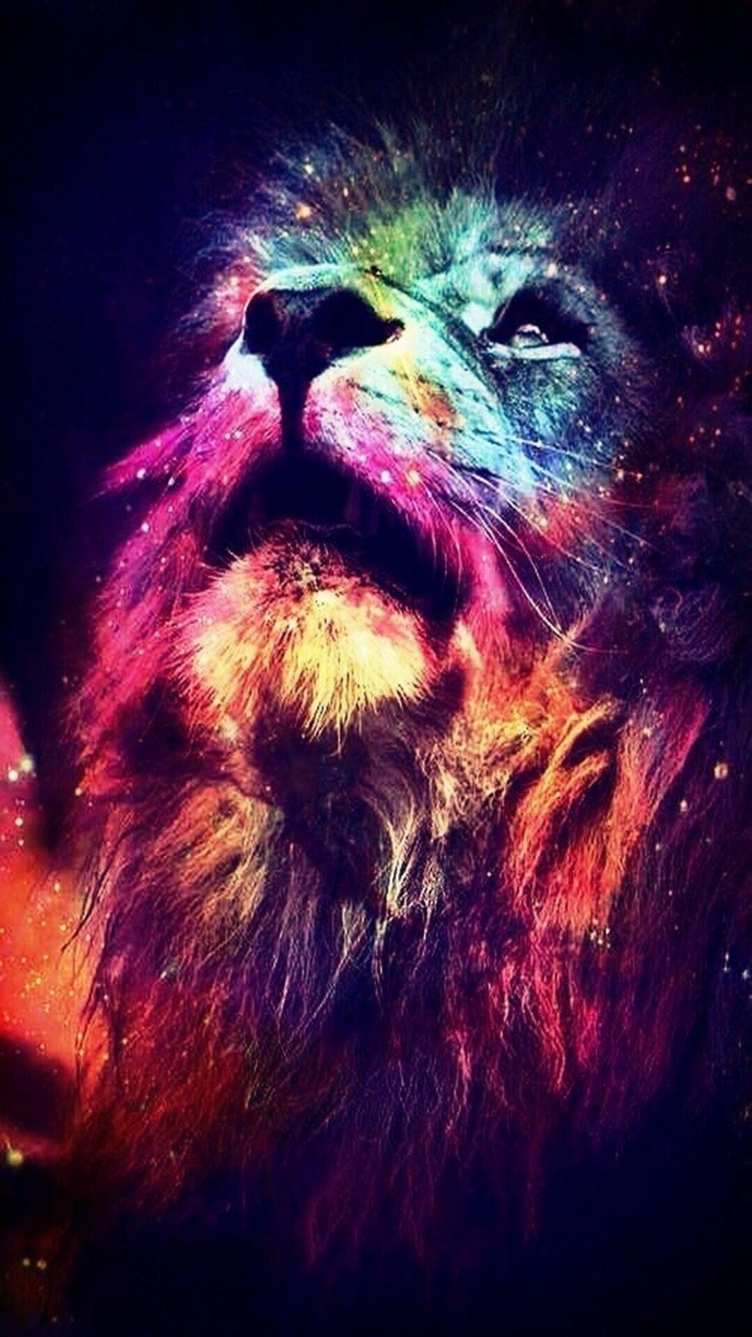 Cool lion wallpaper, Striking visuals, Intense gaze, Artistic representation, 1080x1920 Full HD Phone