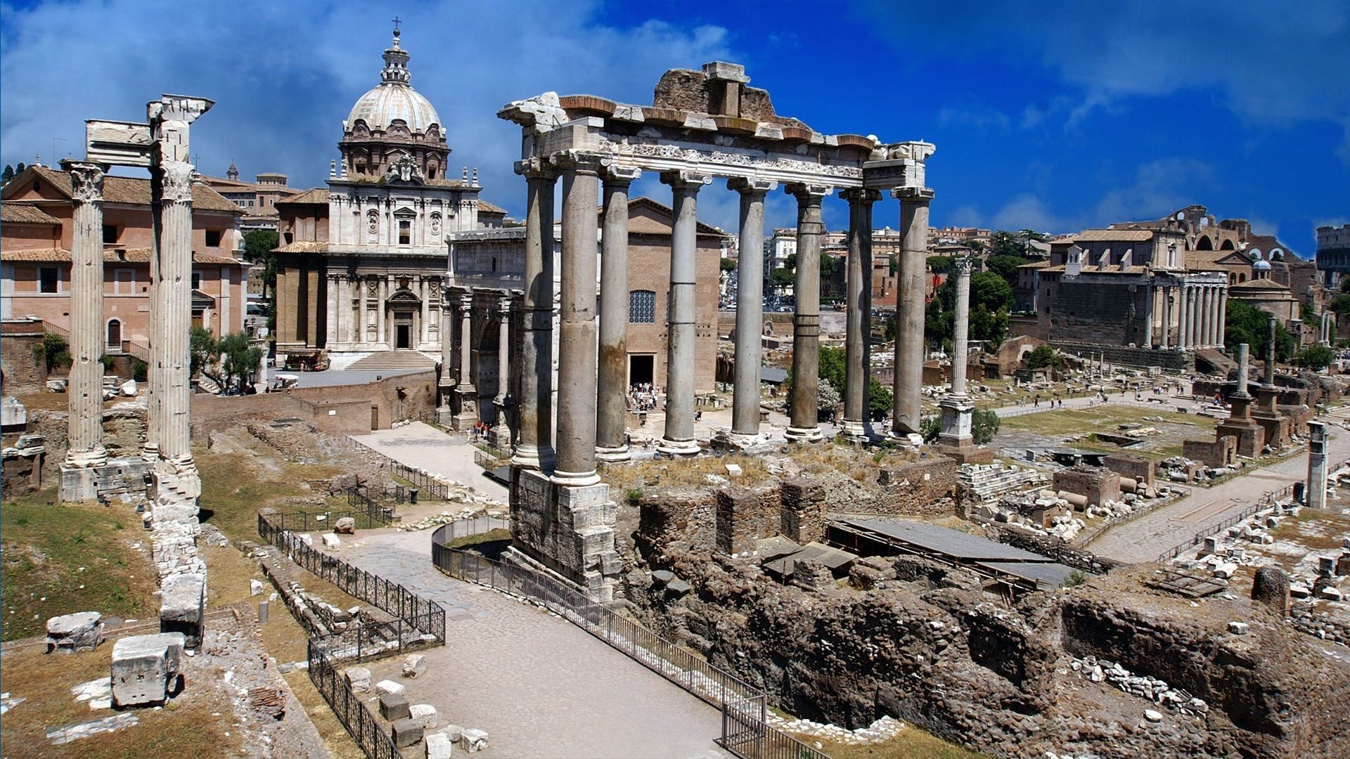 Ancient ruins wallpaper, Roman Forum, Rome, 1920x1080 Full HD Desktop