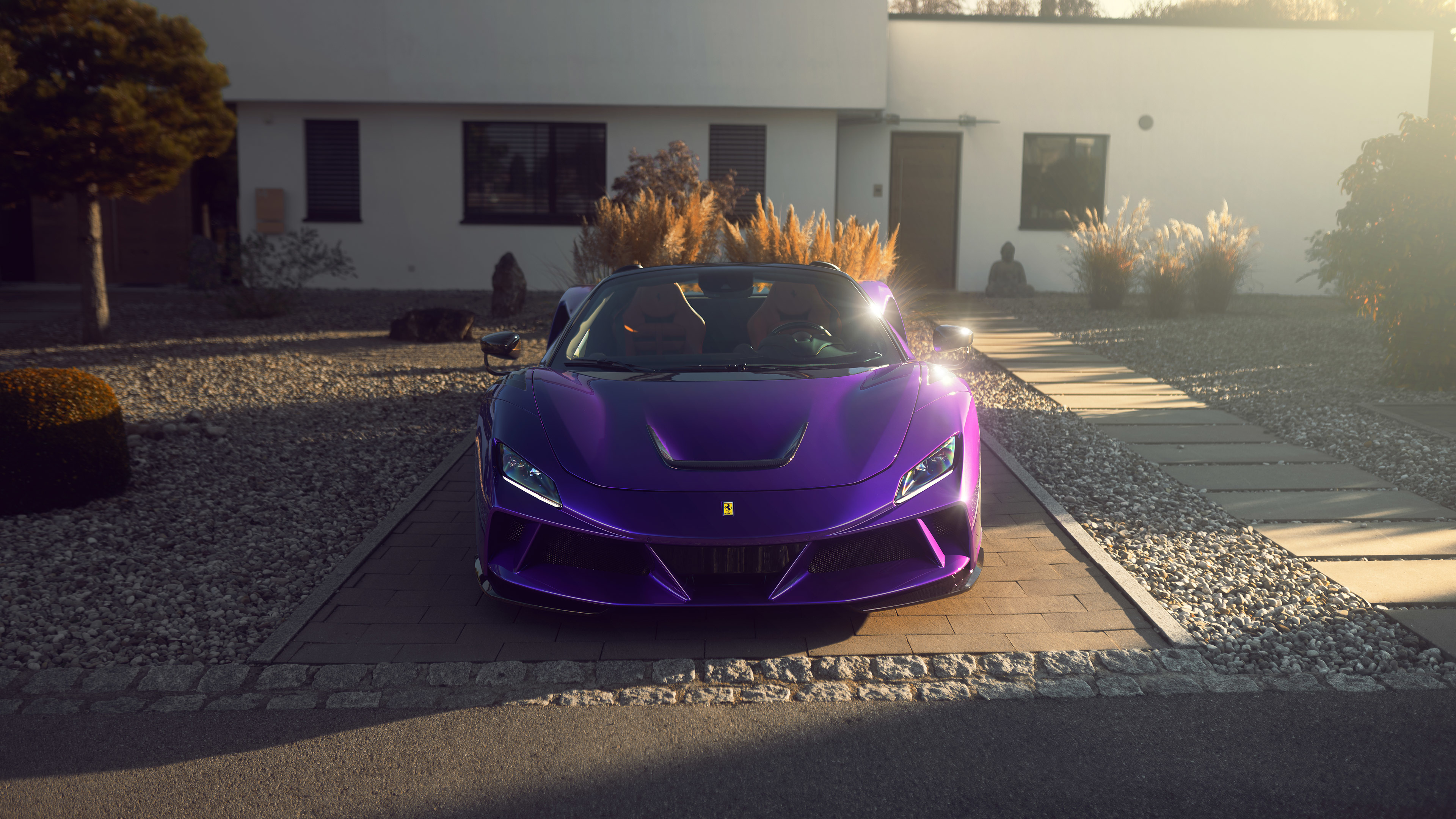 Ferrari F8, N Largo customization, Spider variant, HD wallpapers, 3840x2160 4K Desktop