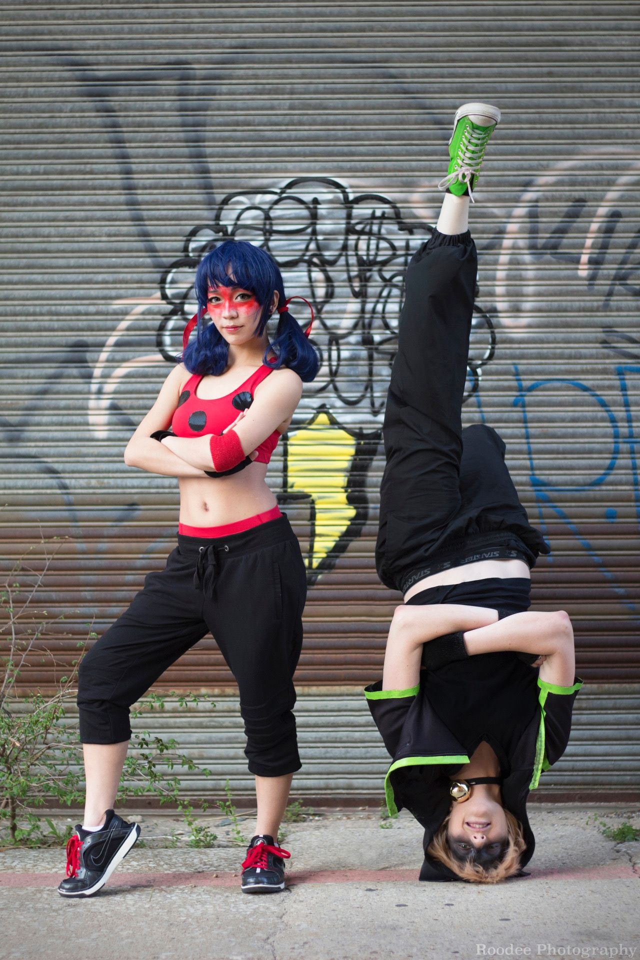 Ladybug and Cat Noir cosplay, Street Dance Wallpaper, 1280x1920 HD Phone