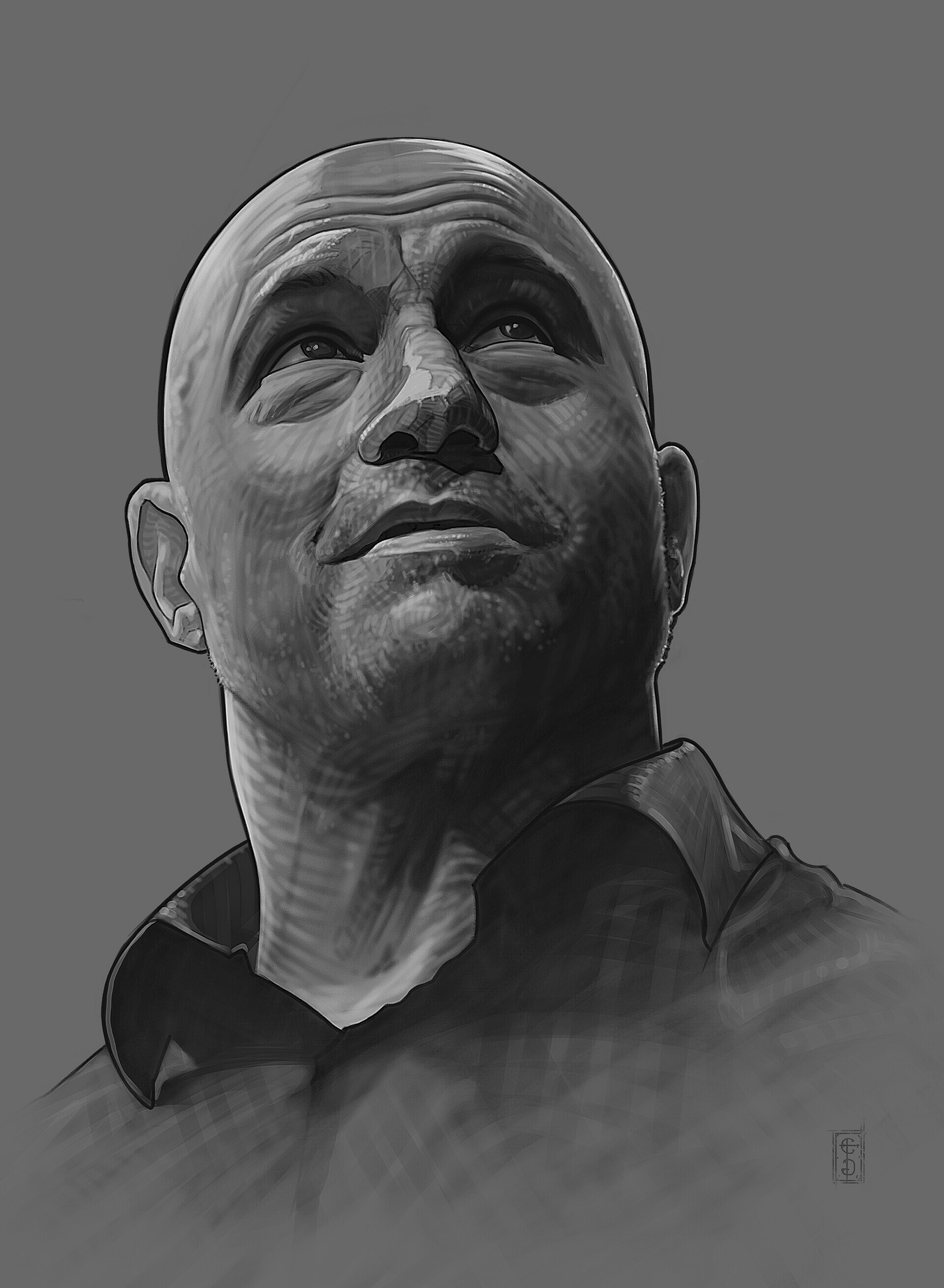 Joe Rogan, Artstation podcast tribute, Unique perspective, Artistic interpretation, 1920x2620 HD Phone