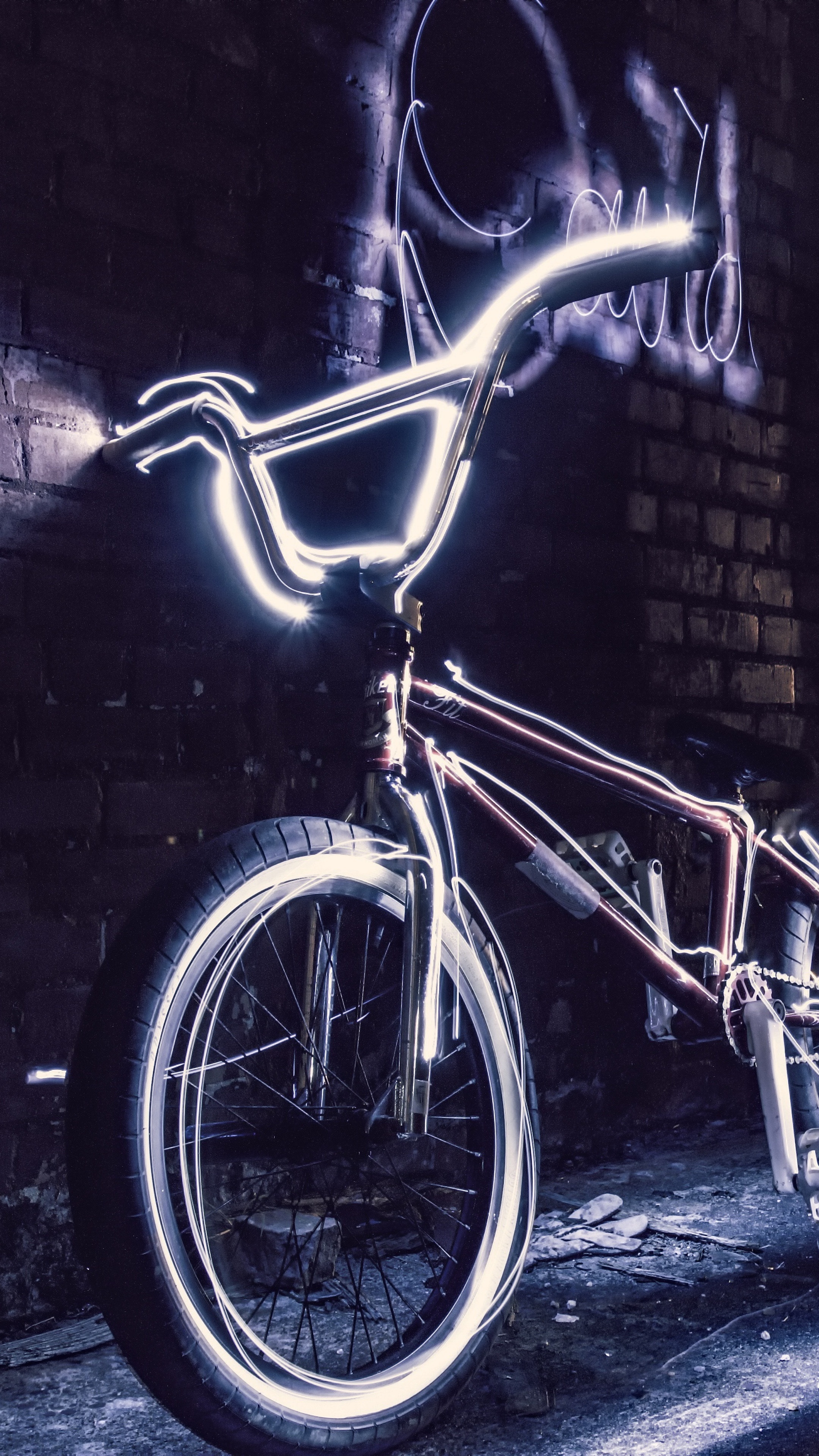 Neon, Bicycles Wallpaper, 2160x3840 4K Phone