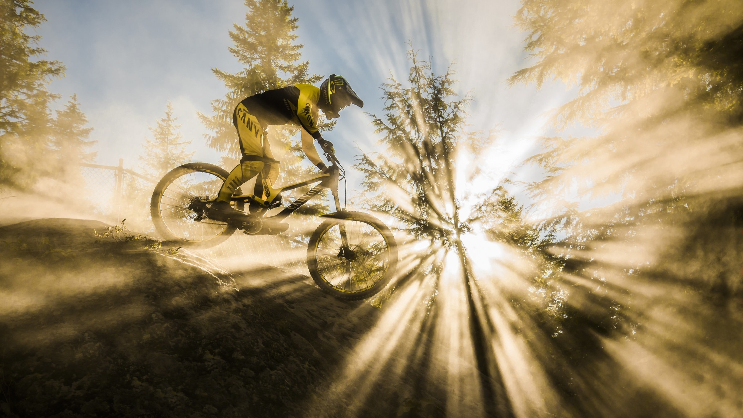 Sunbeam, Cycling Mountain Bike Wallpaper, 2560x1440 HD Desktop