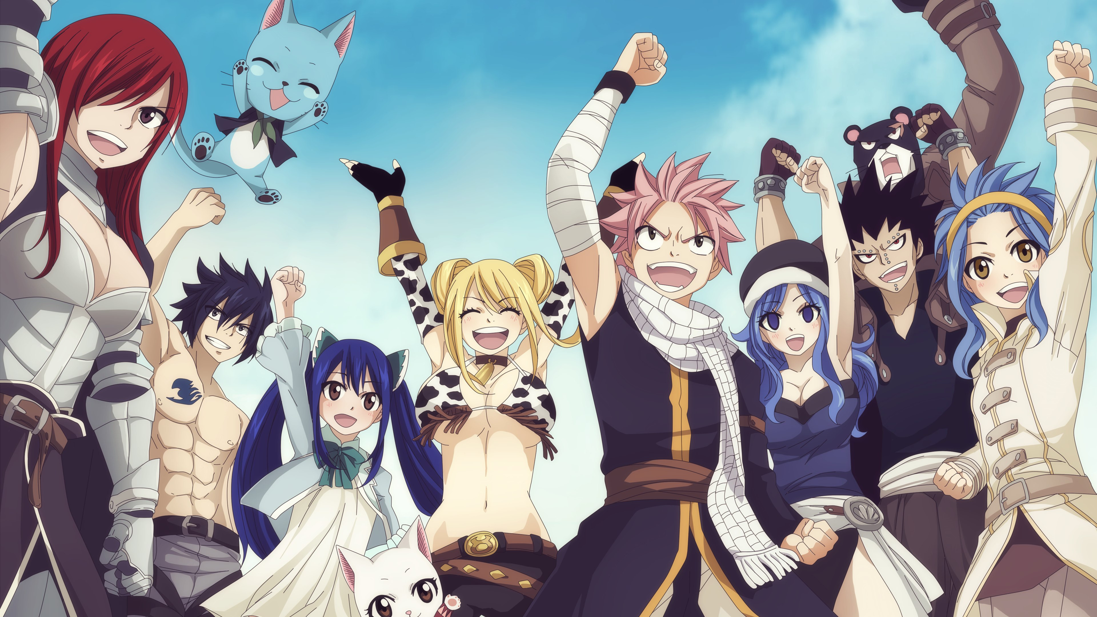 4K Fairy Tail wallpapers, Widescreen, High resolution, 3840x2160 4K Desktop