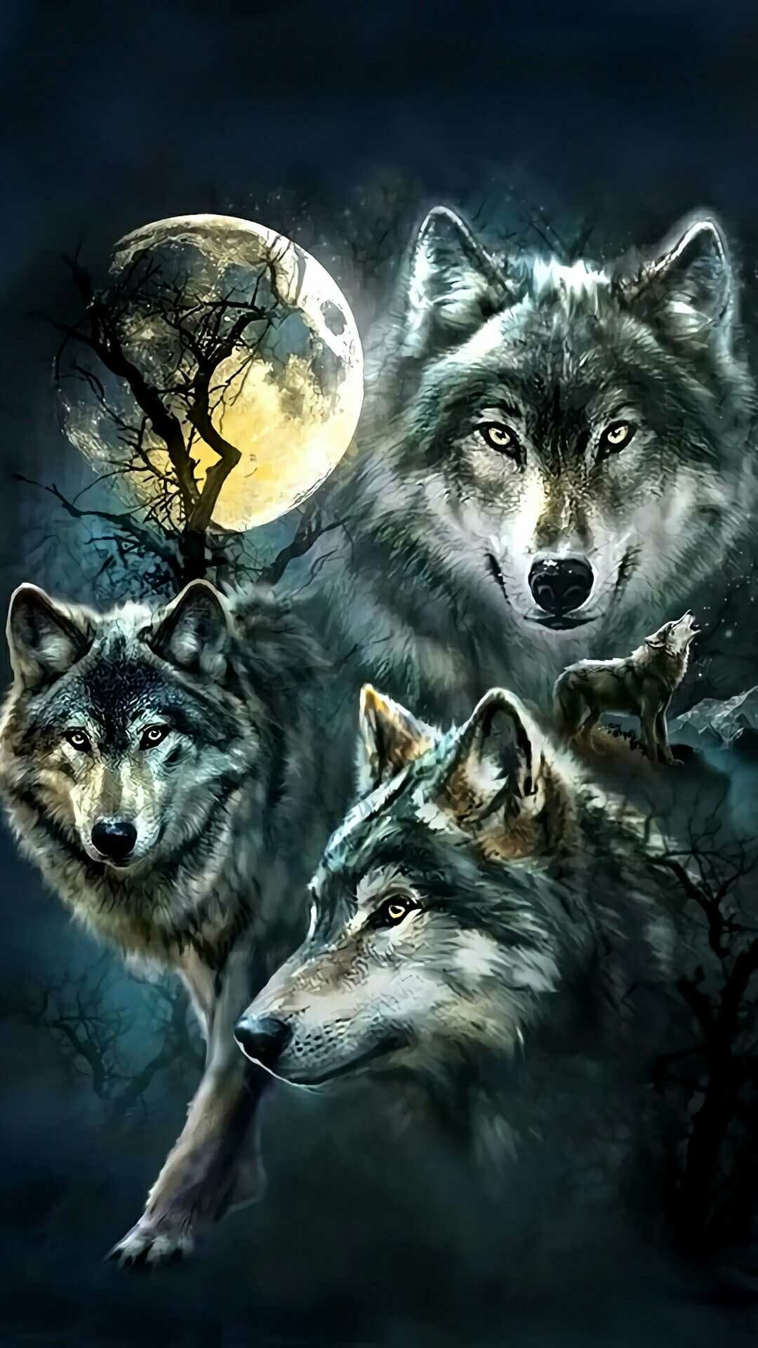 Wolf wallpaper, Sleek and modern, Minimalist style, Streamlined look, 1080x1920 Full HD Phone