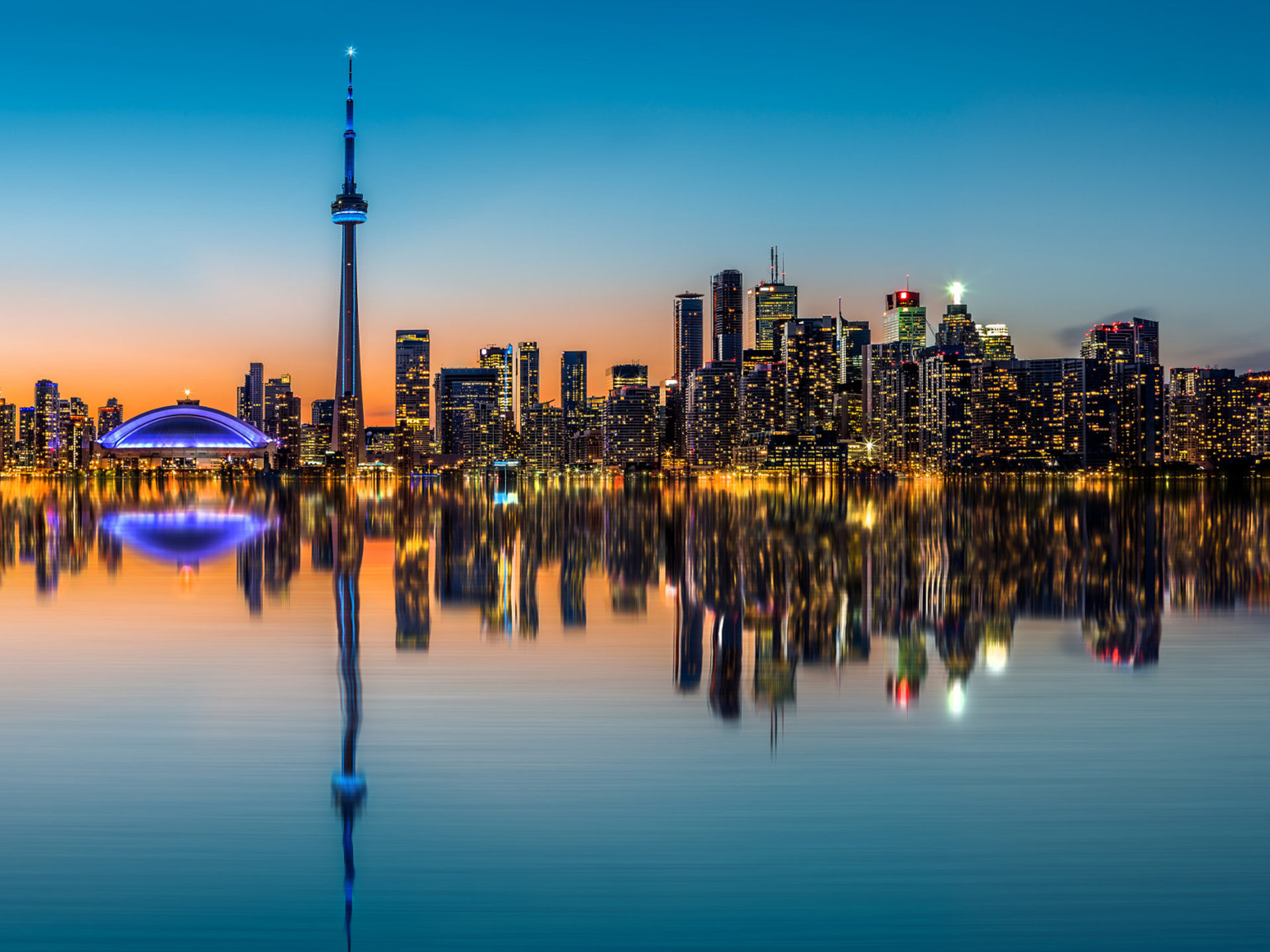 Toronto Skyline, Travels, Night, Wallpapers, 1920x1440 HD Desktop