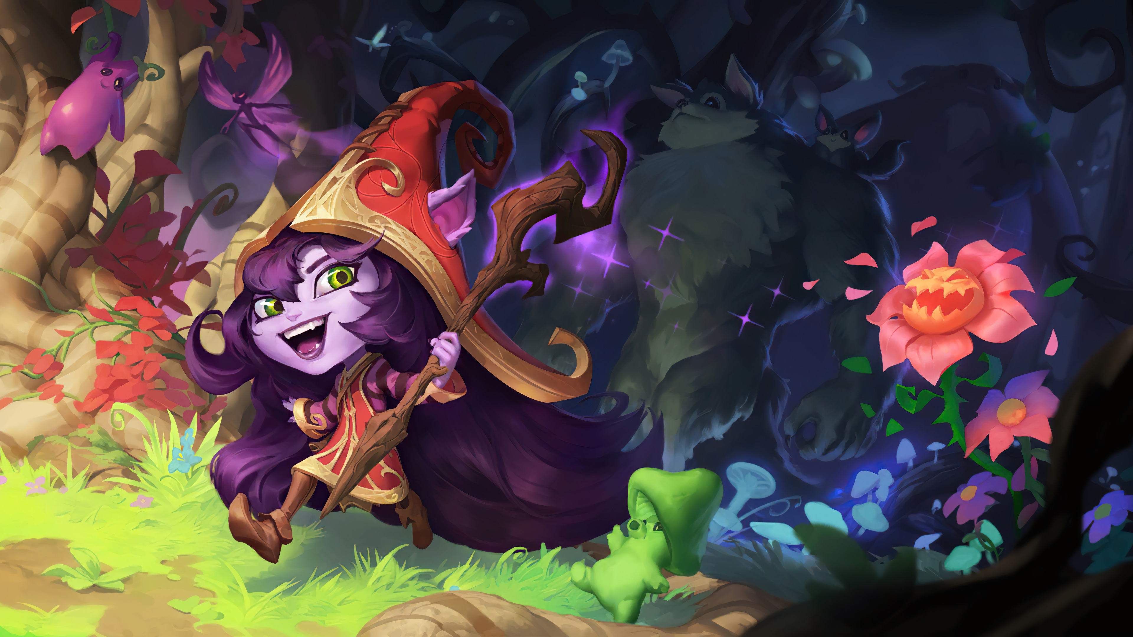 League of Legends, Chibi, Lulu, LOL Wild Rift, 3840x2160 4K Desktop