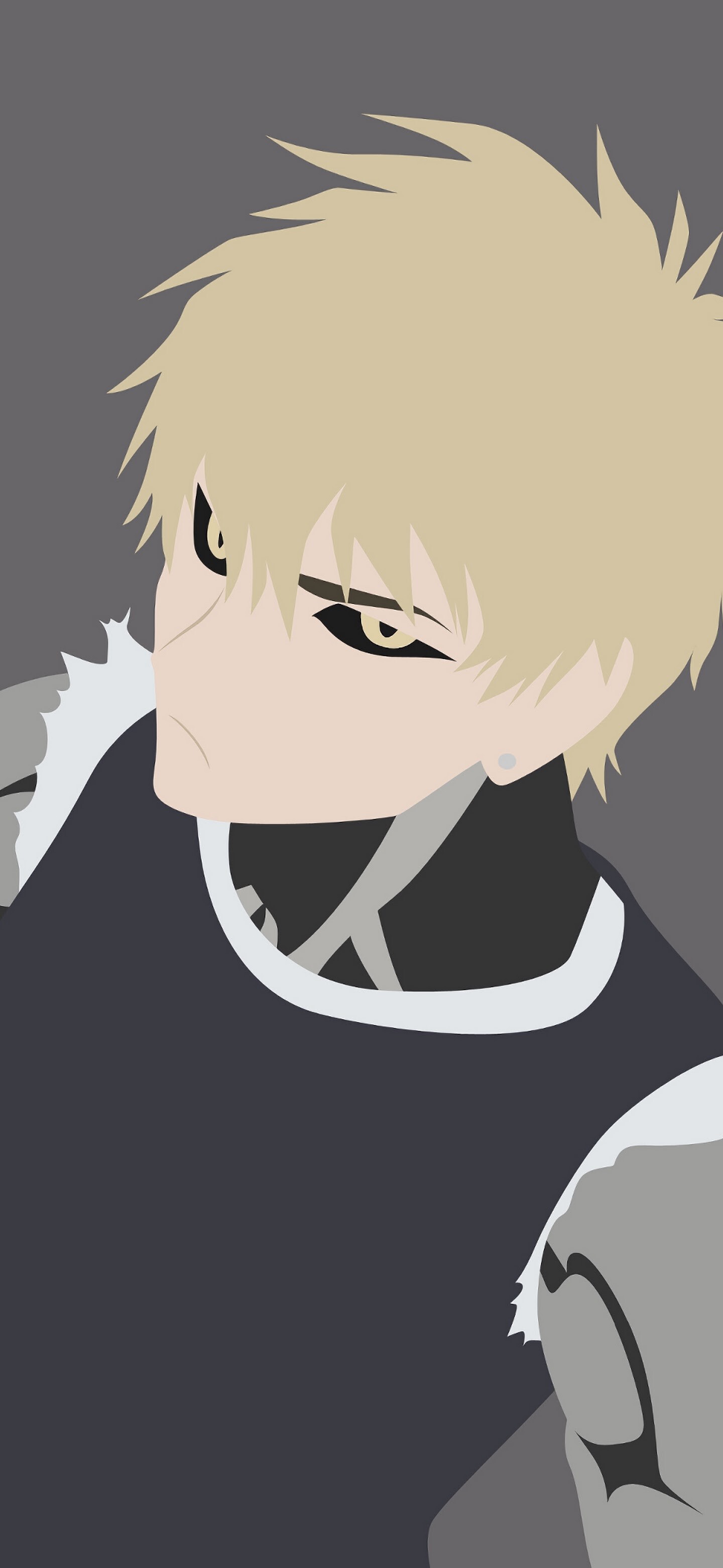 Genos, One Punch Man, Minimal, 4K wallpaper, 1440x3120 HD Phone