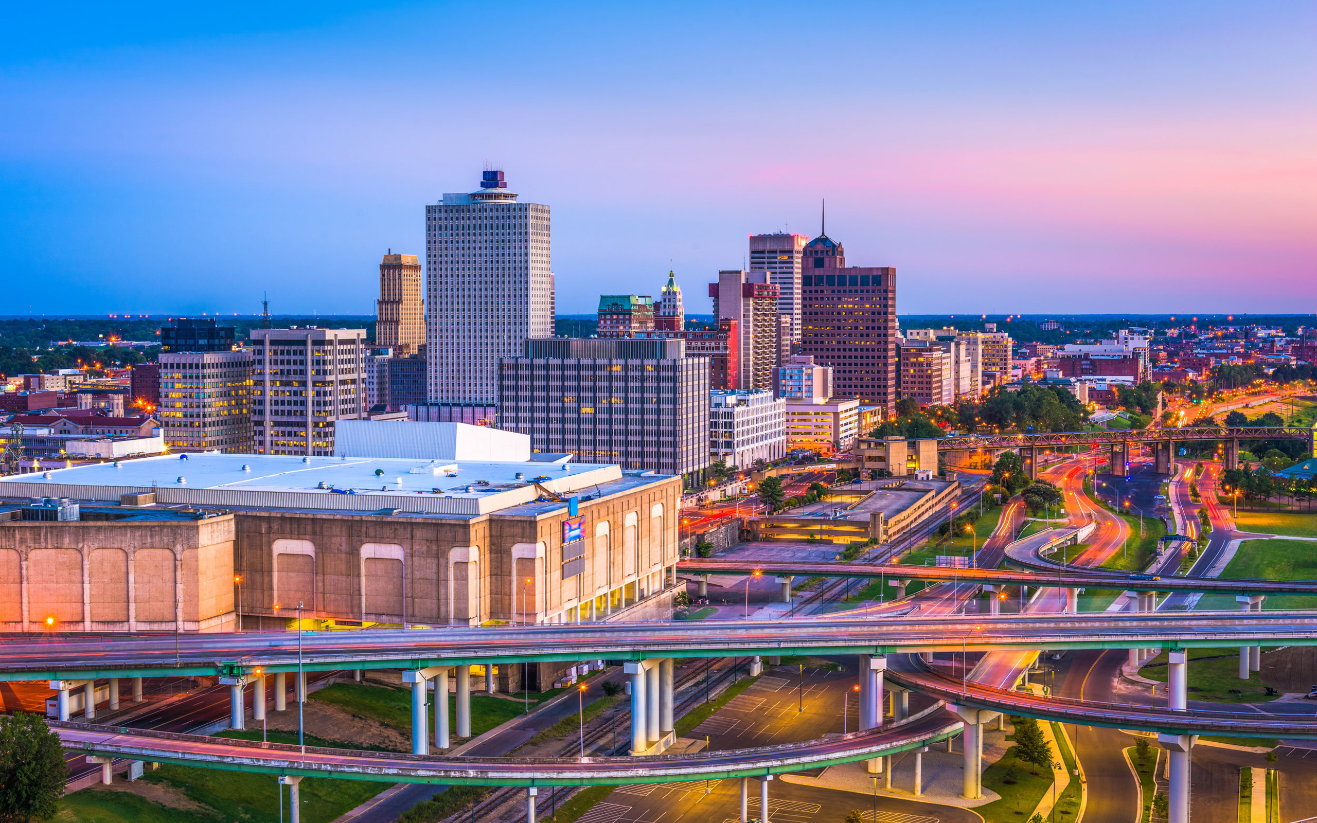 100 North Main, Memphis Skyline Wallpaper, 2560x1600 HD Desktop