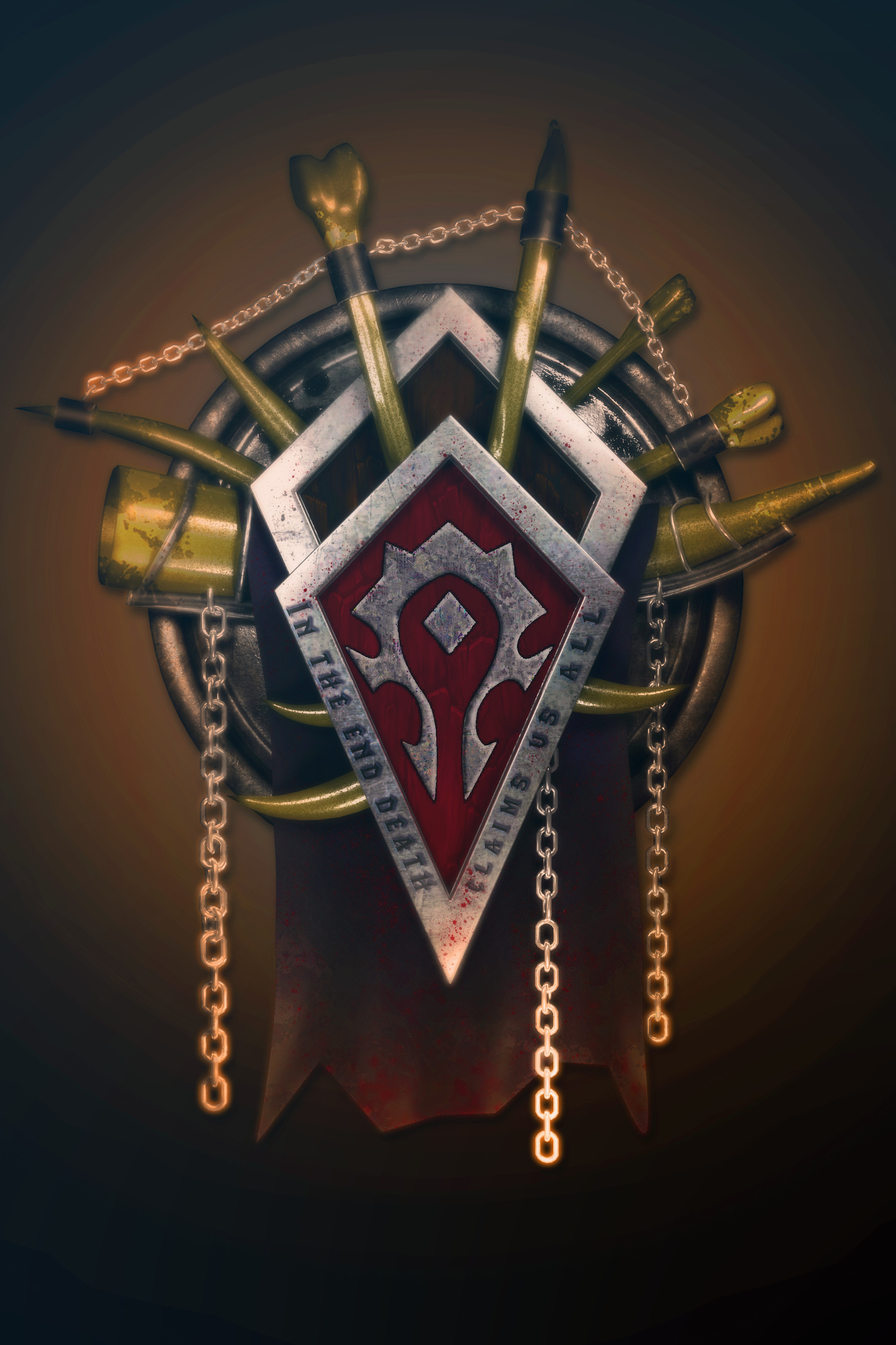 Horde Logo, Gaming, Artstation, Crest, 1920x2880 HD Phone