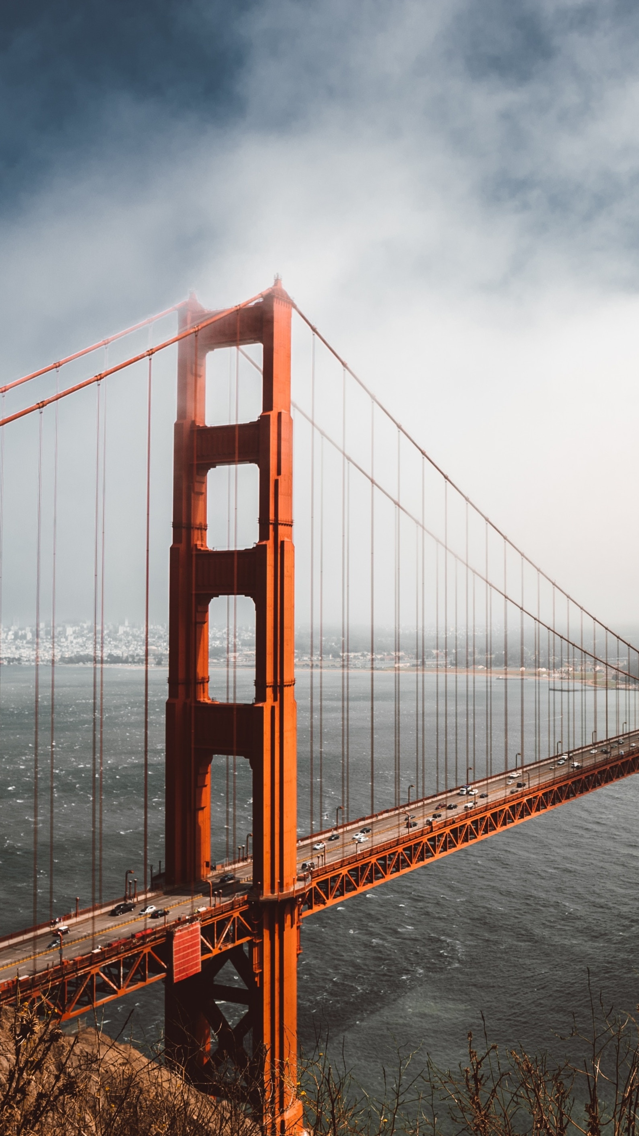 4K Golden Gate Bridge, Stunning Sony Xperia wallpapers, 2160x3840 4K Phone