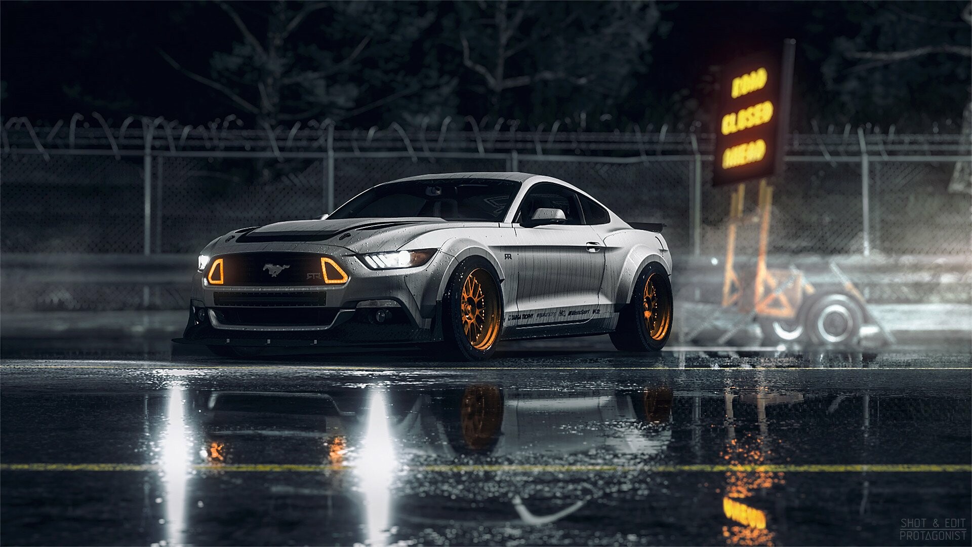 Ford Mustang RTR, Muscle car power, High-definition imagery, Street performance, 1920x1080 Full HD Desktop